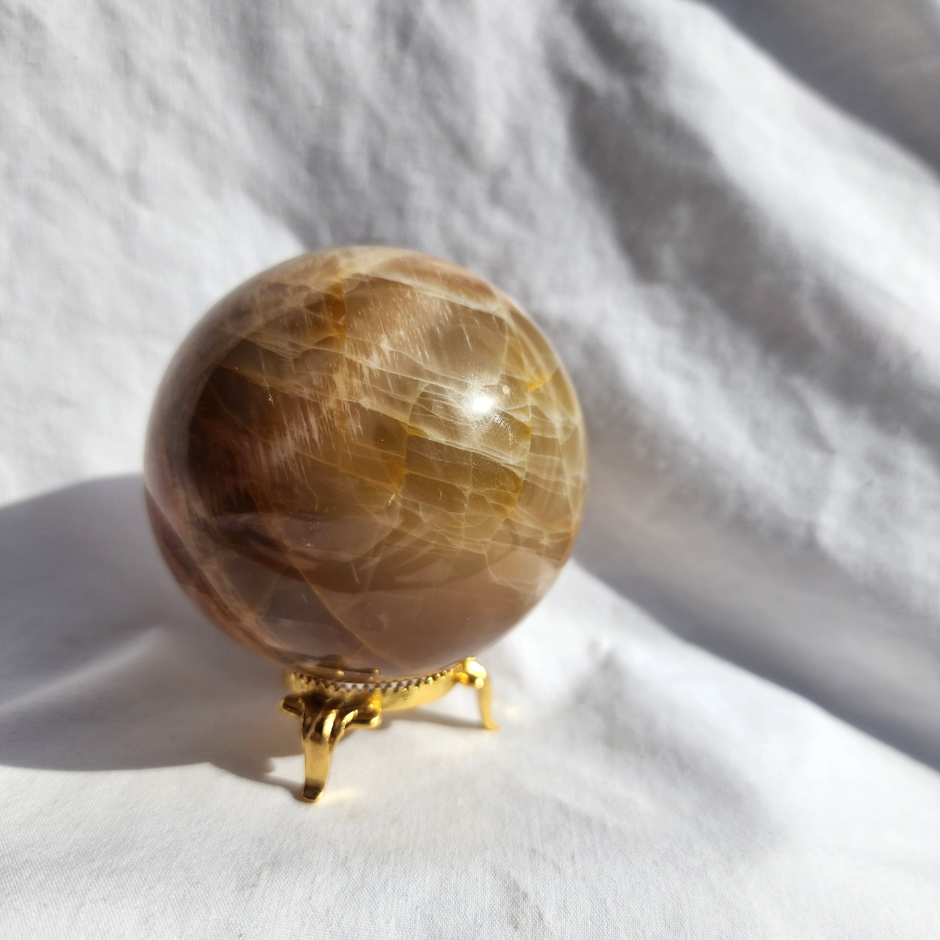 Peach Moonstone Sphere