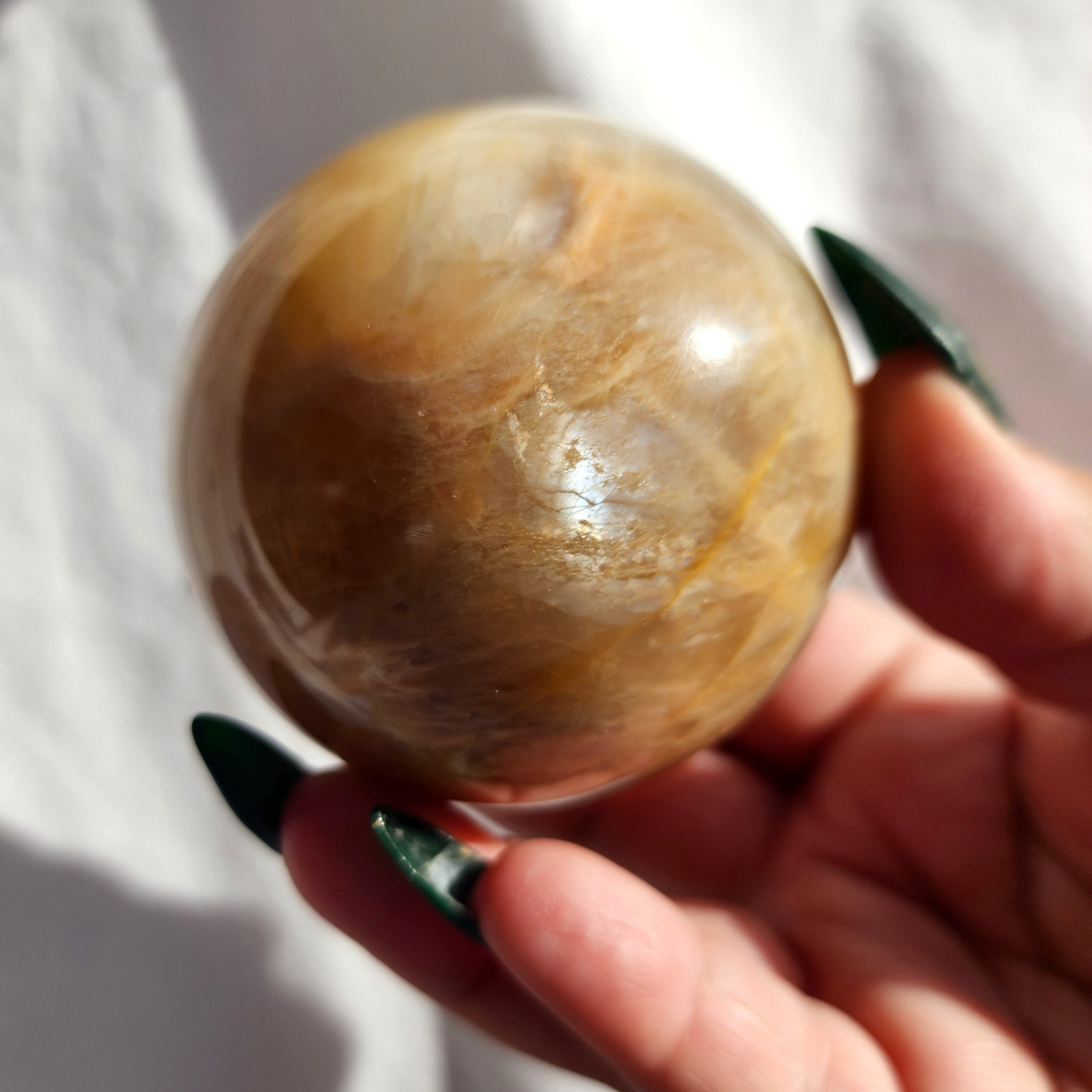 Peach Moonstone Sphere