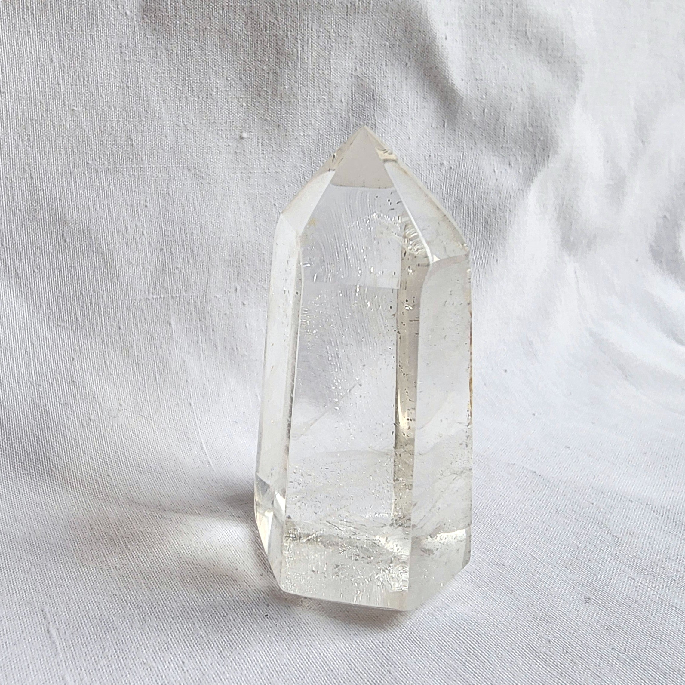 Clear Quartz Generator Point with Golden Healer Inclusion