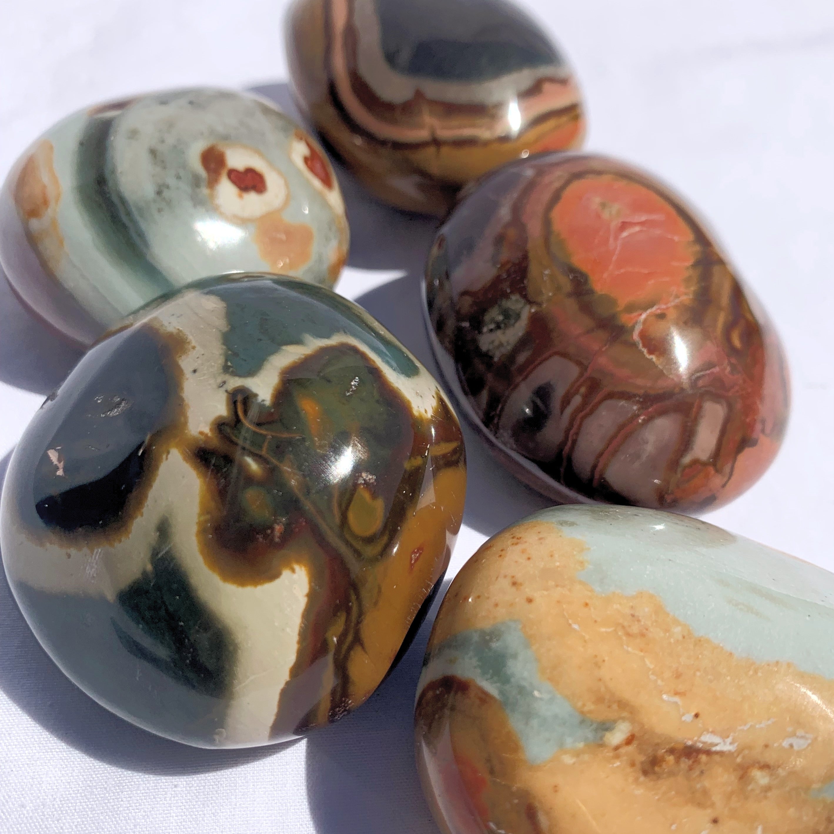 Polychrome Jasper Palm Stone | X-Large