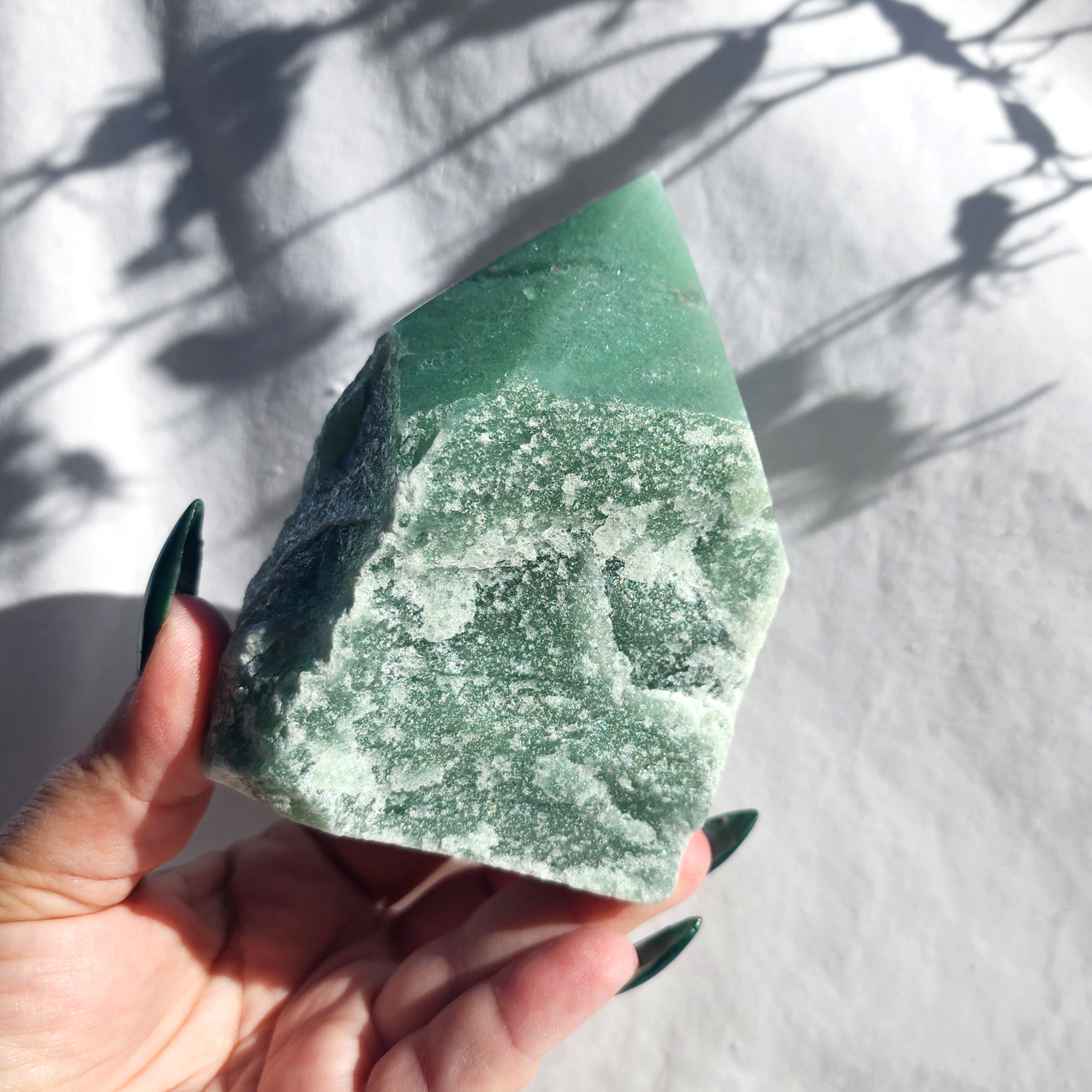 Green Aventurine Flat Base Polished Point