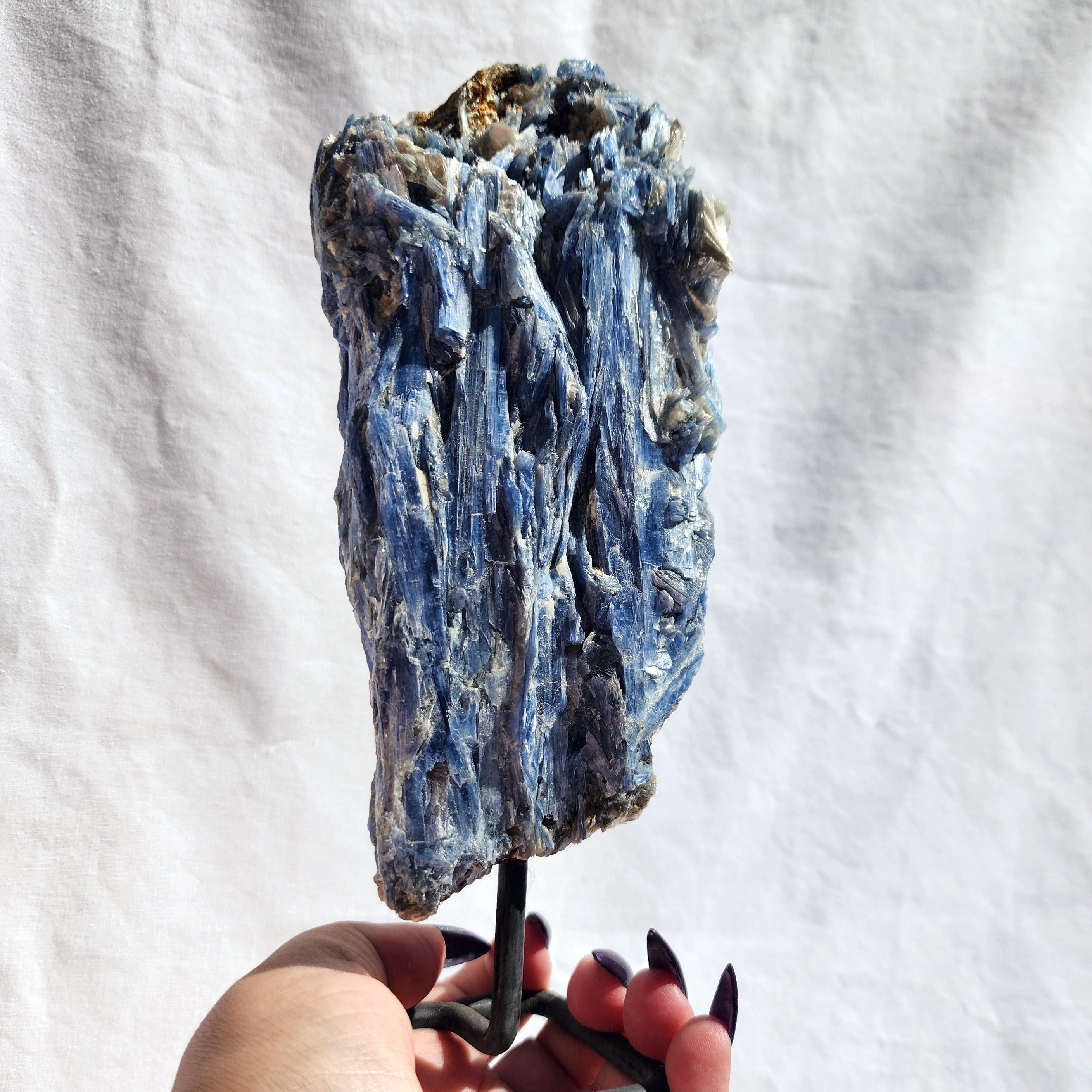Blue Kyanite Cluster on Stand