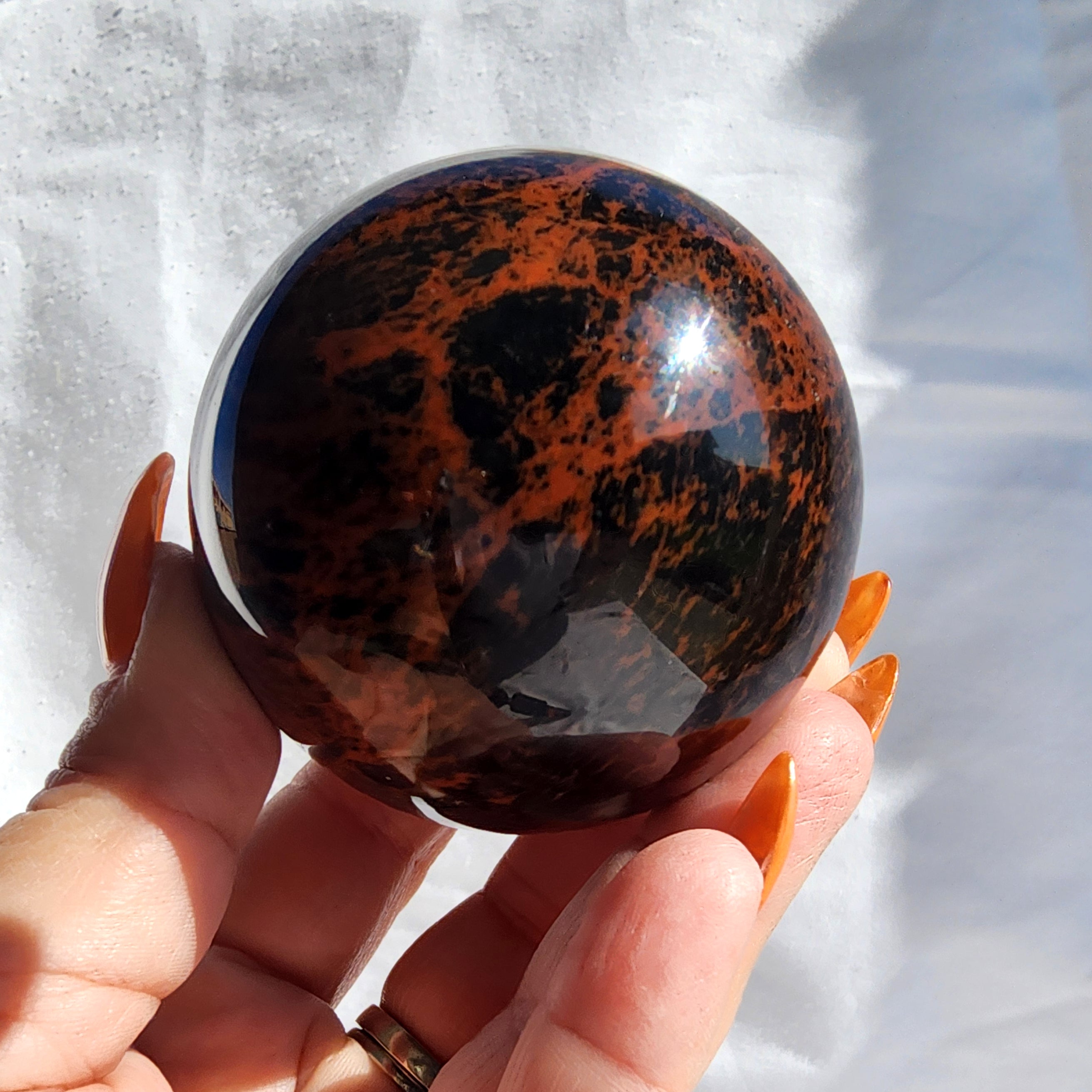 Mahogany Obsidian Sphere