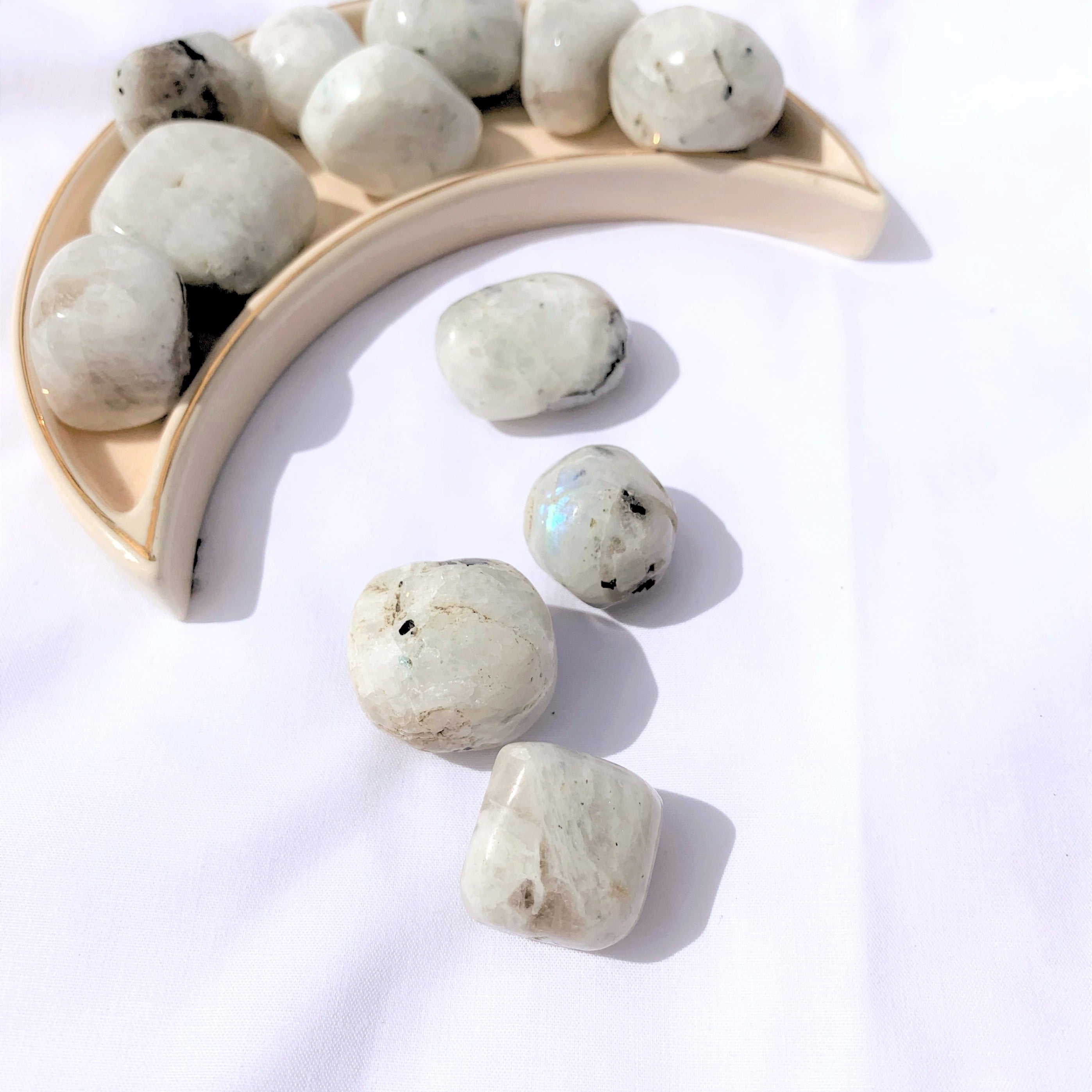 Rainbow Moonstone Tumbles