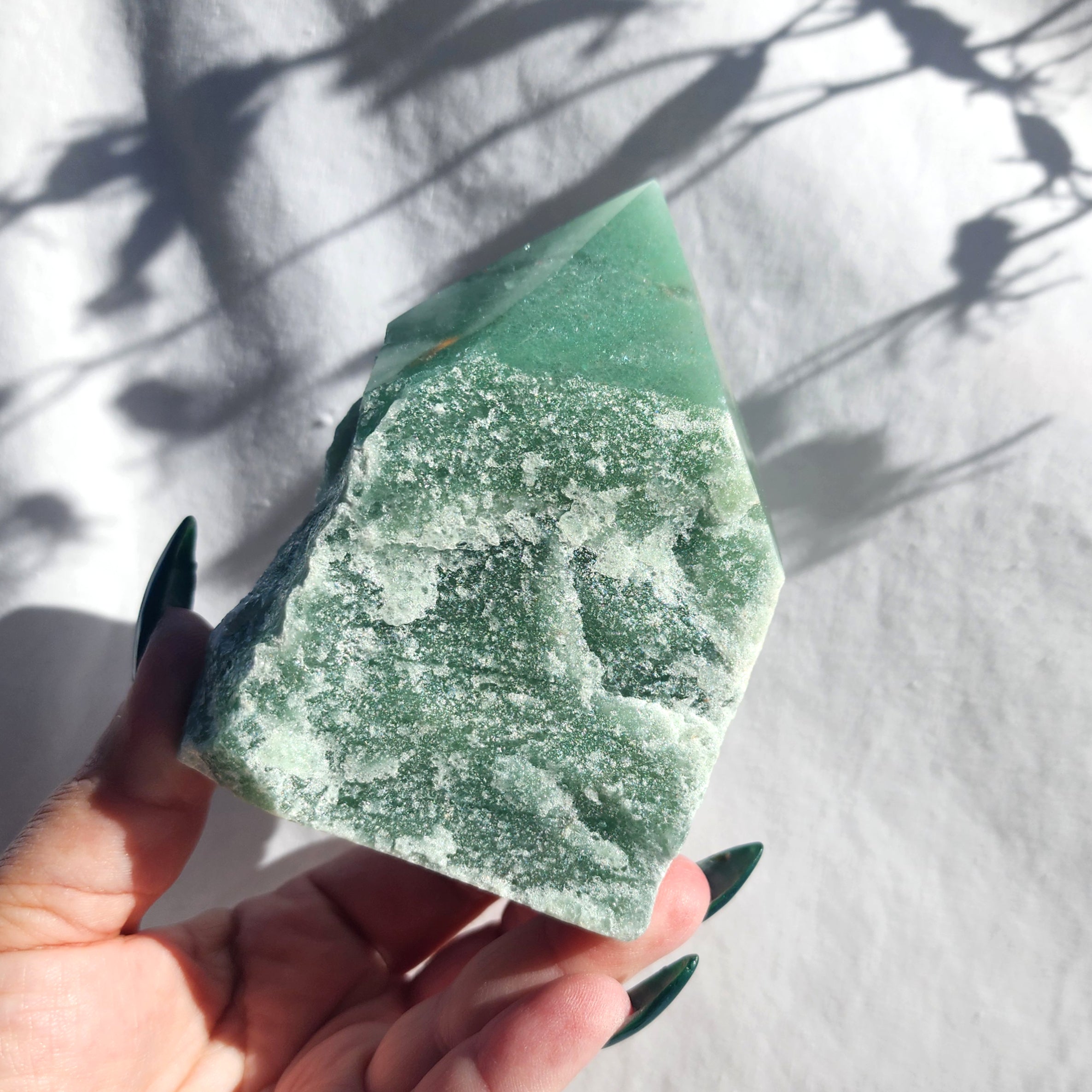 Green Aventurine Flat Base Polished Point