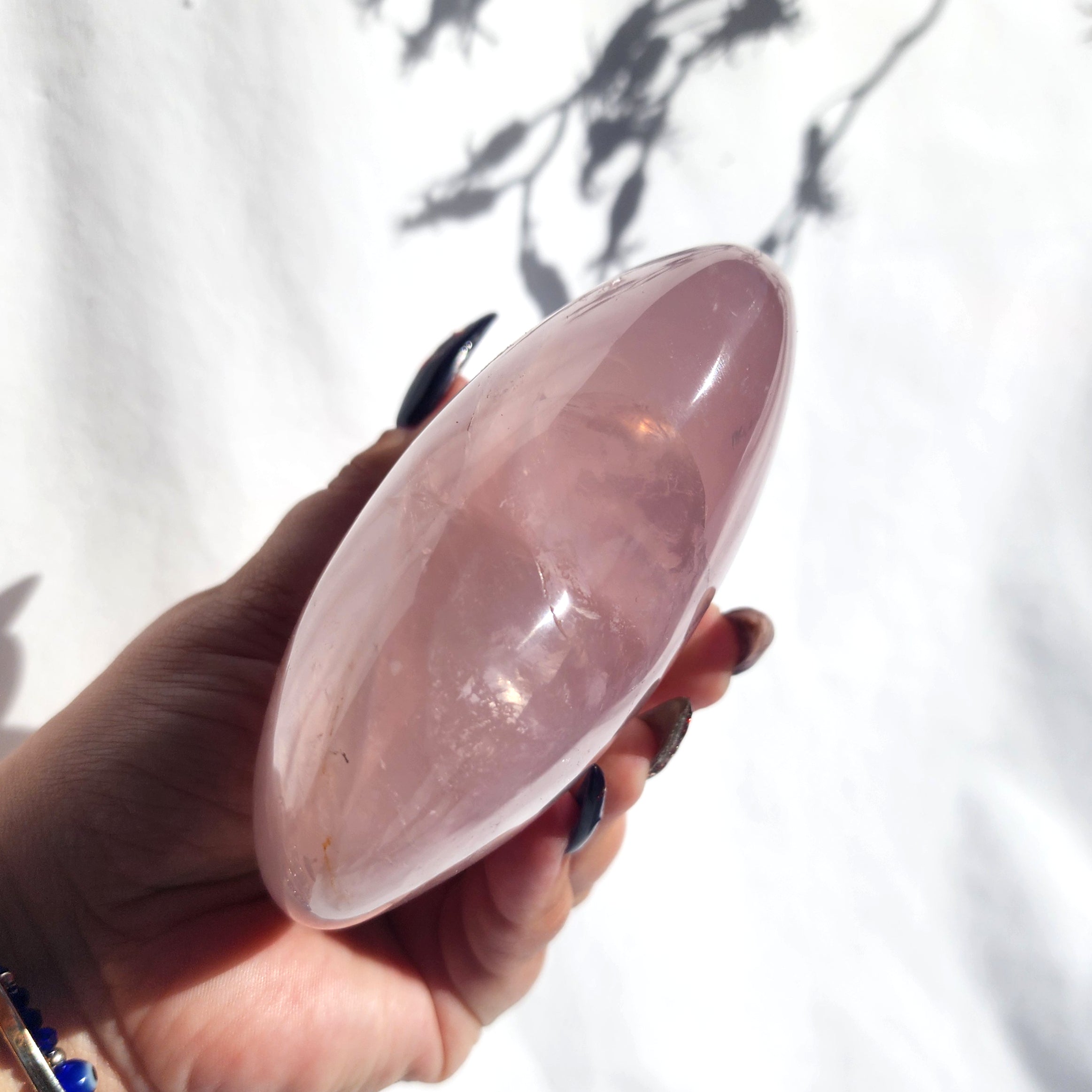 Rose Quartz Puffy Heart