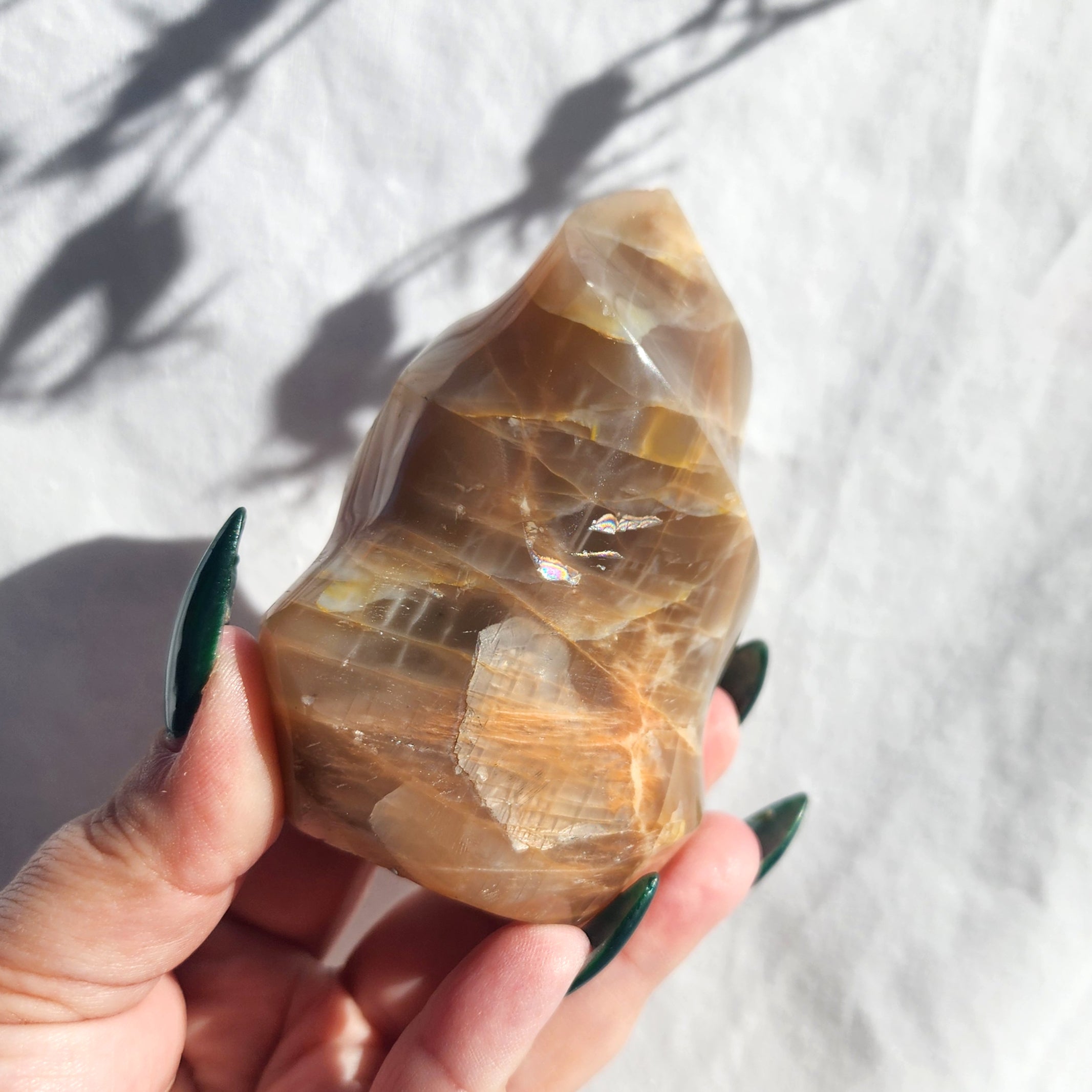 Peach Moonstone Flame