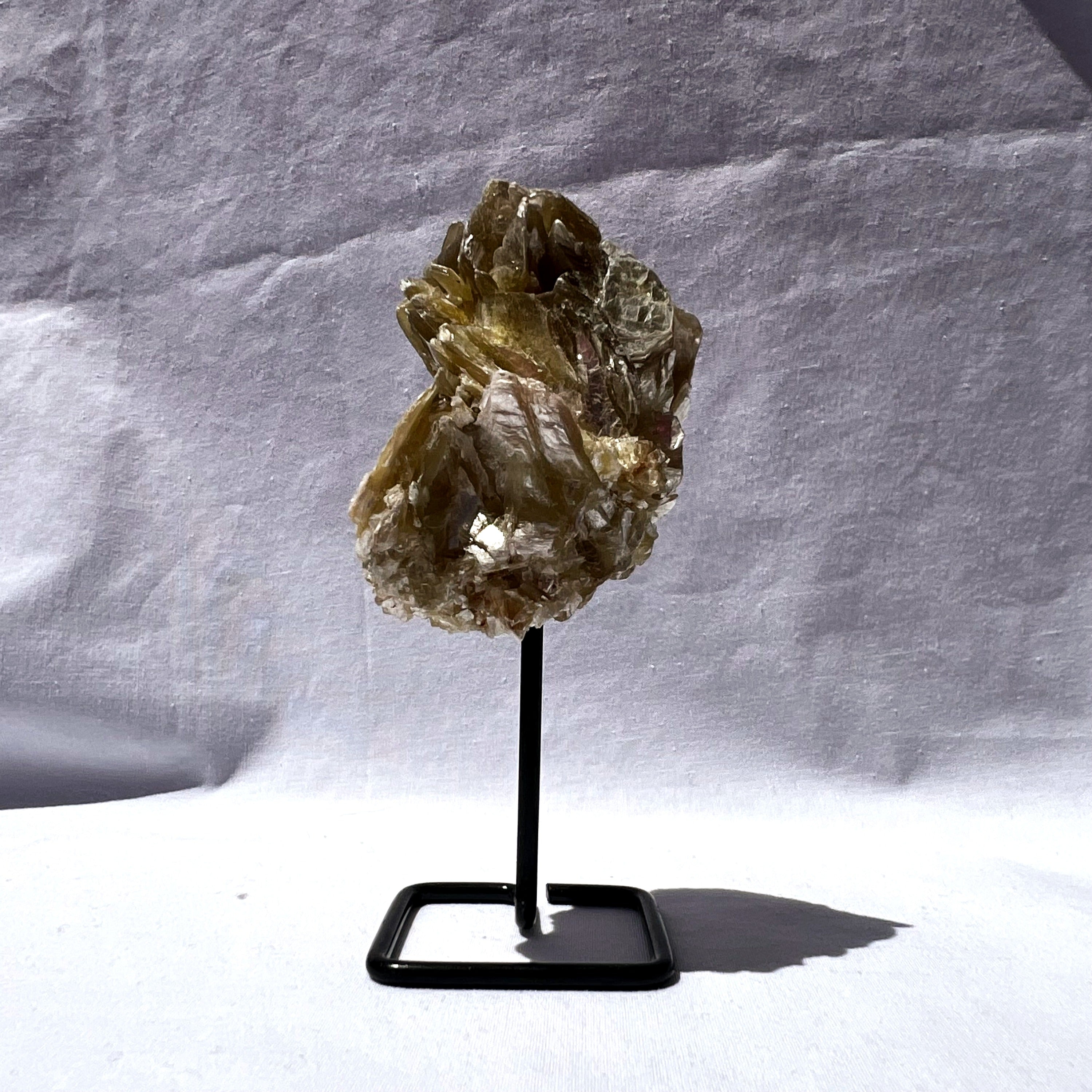 Golden Mica aka Muscovite on Stand