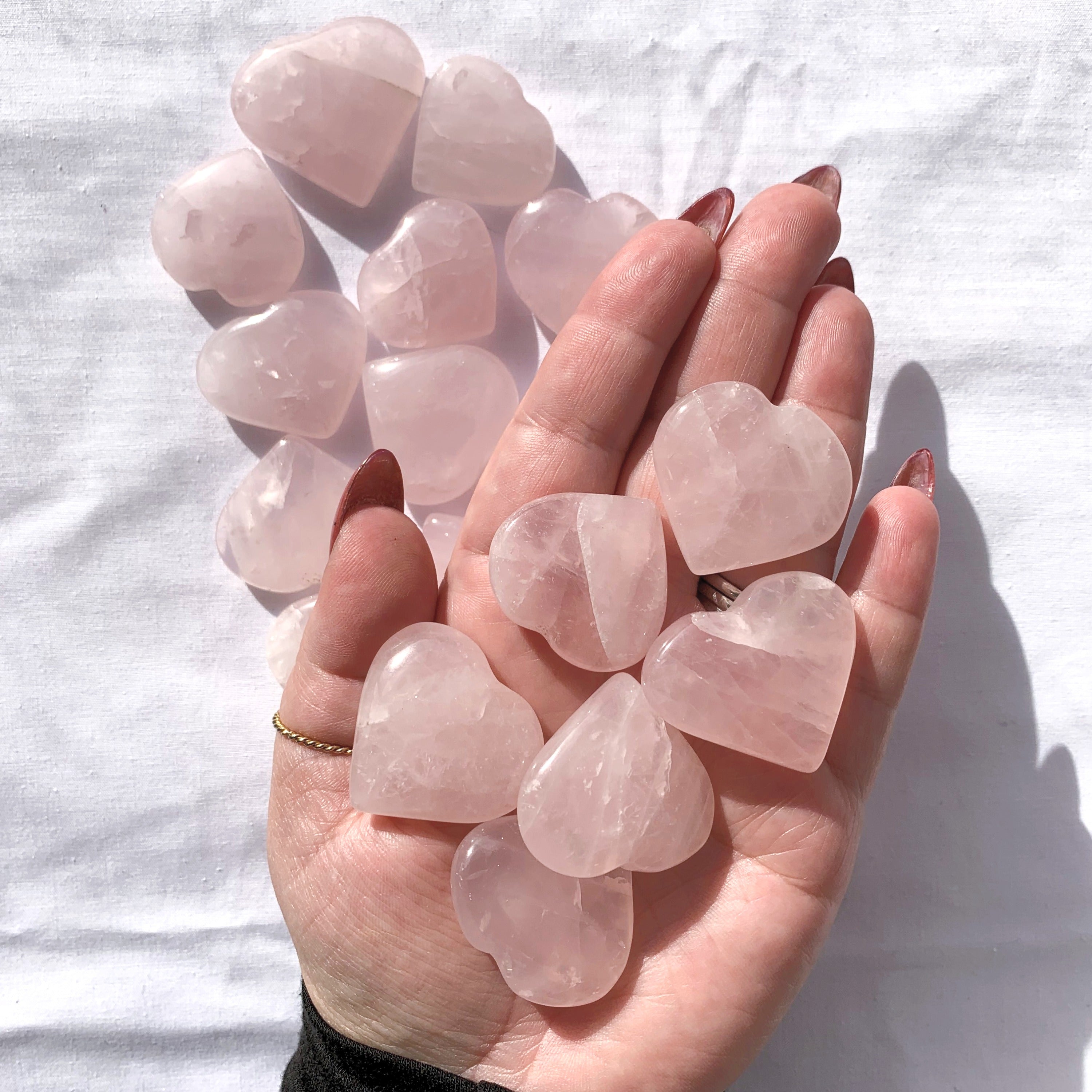 Rose Quartz Hearts | Small