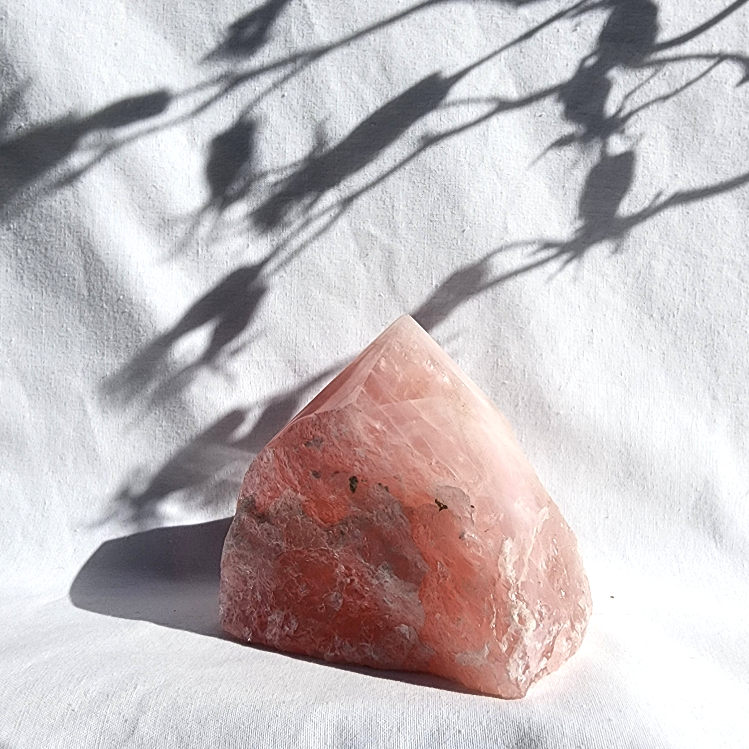 Rose Quartz Flat Base Polished Point