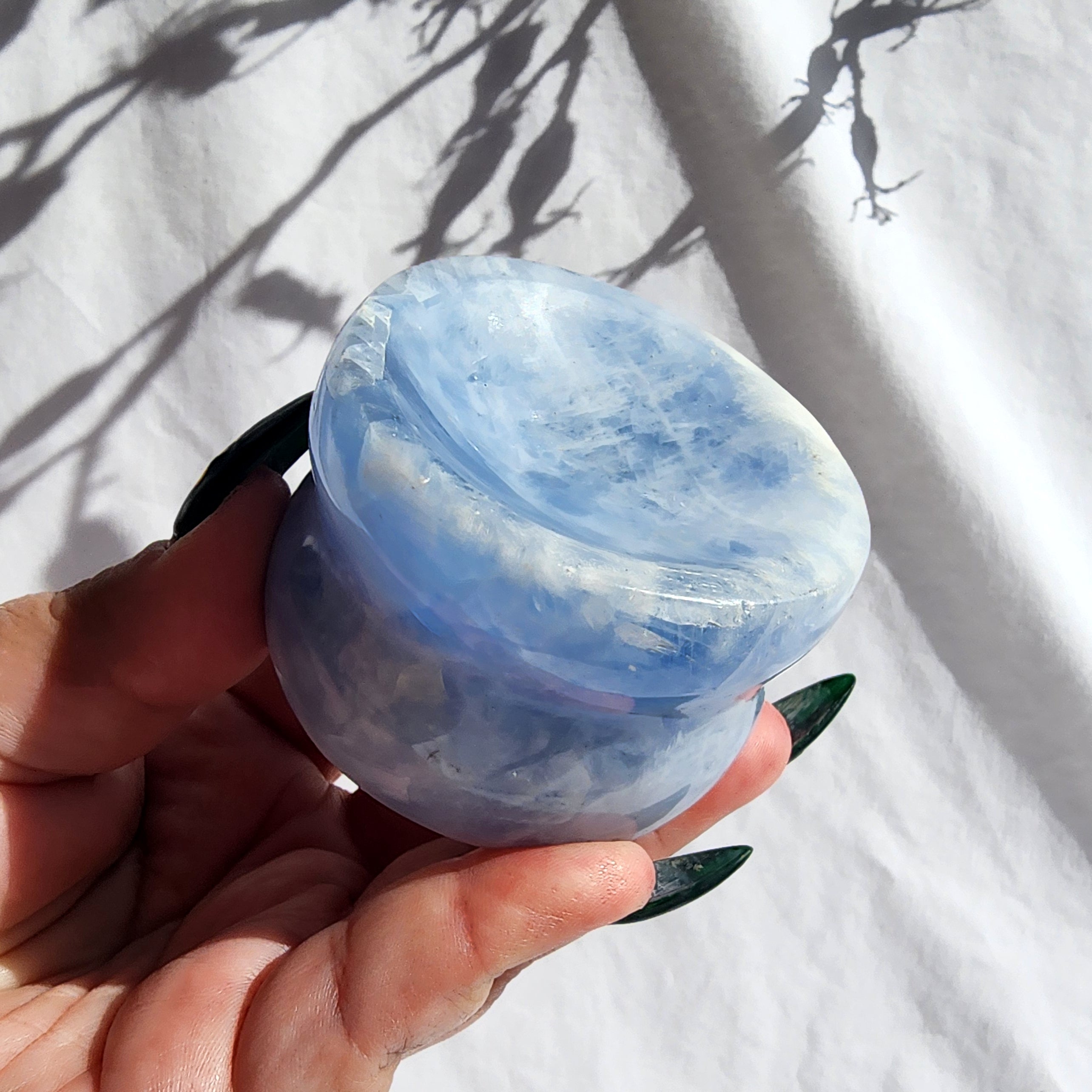 Blue Calcite Sphere Stand
