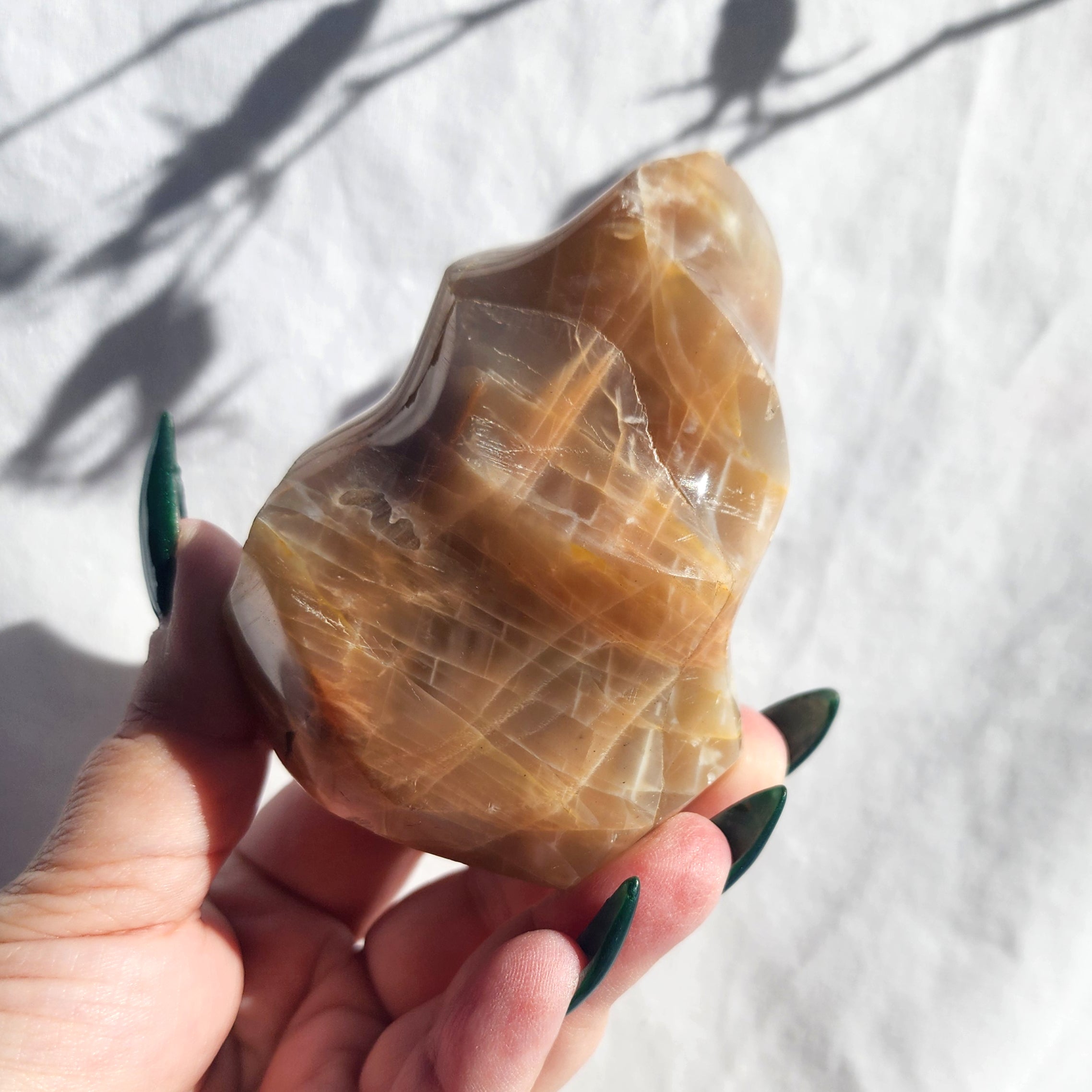 Peach Moonstone Flame