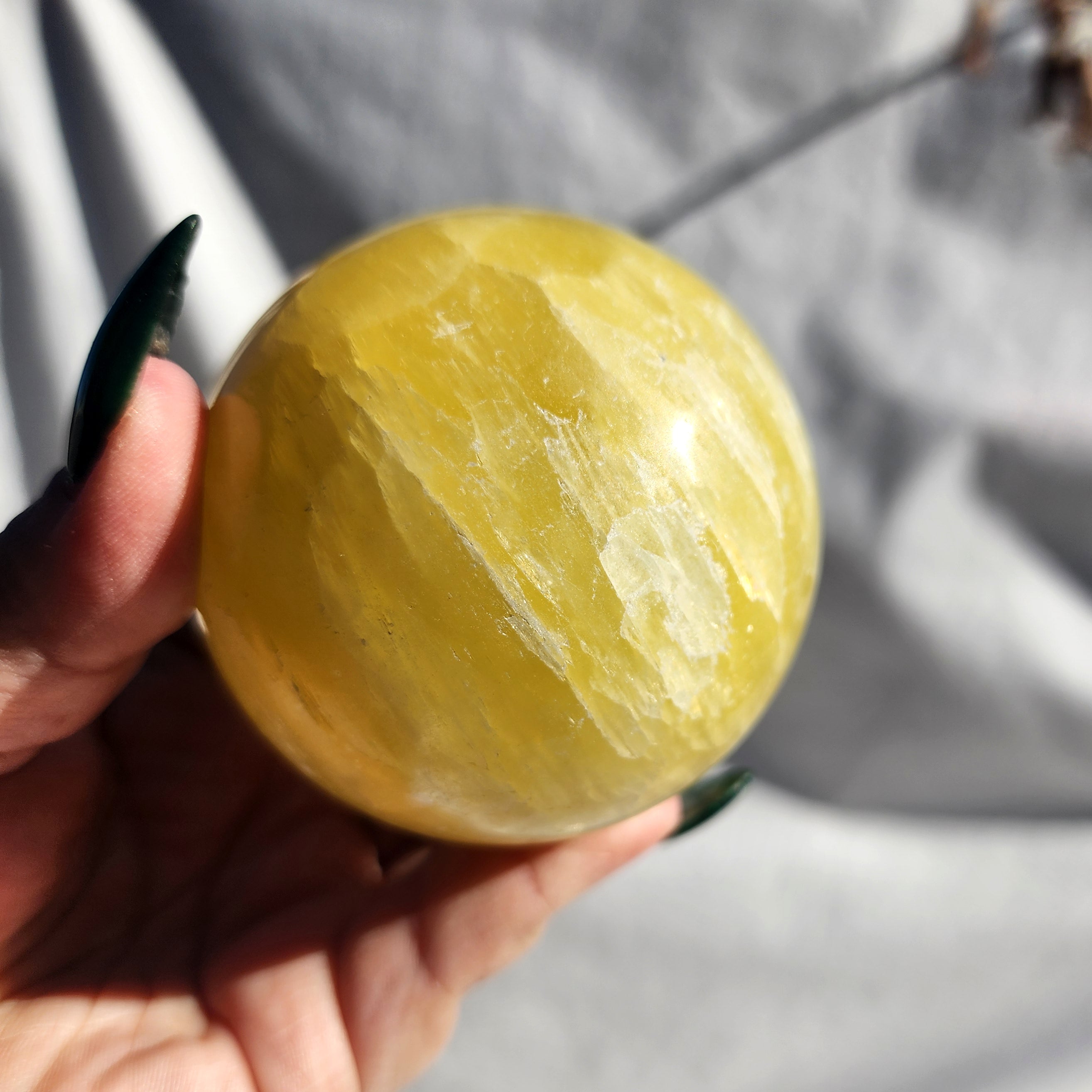Lemon Calcite Sphere