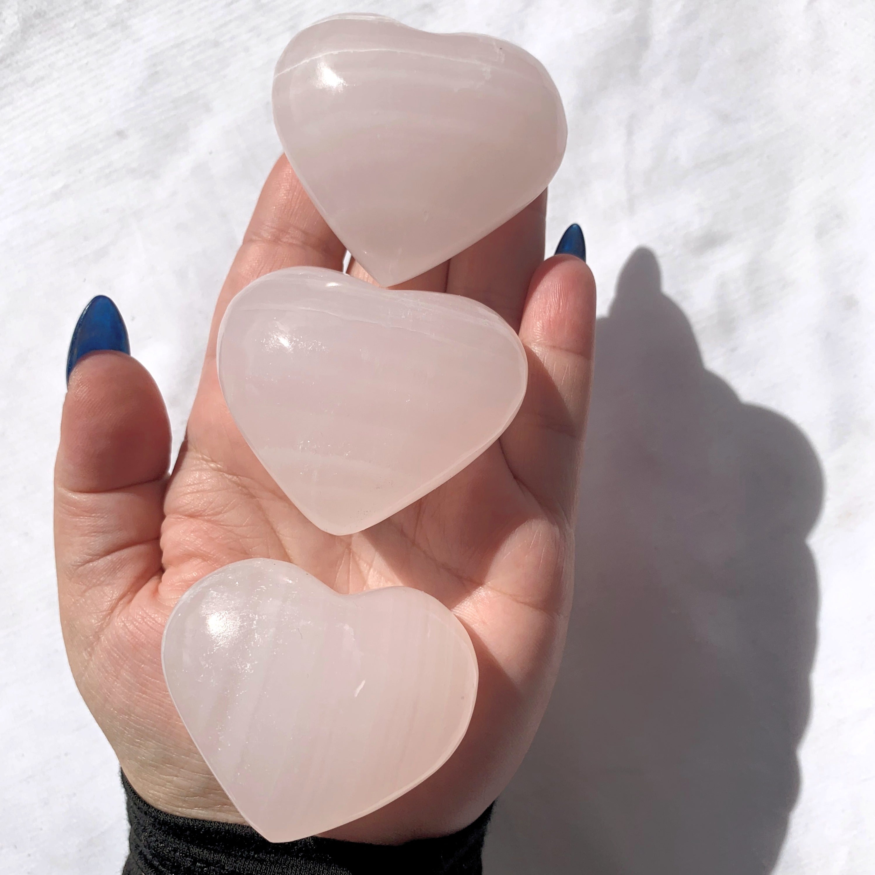 Pink Mangano Calcite Heart