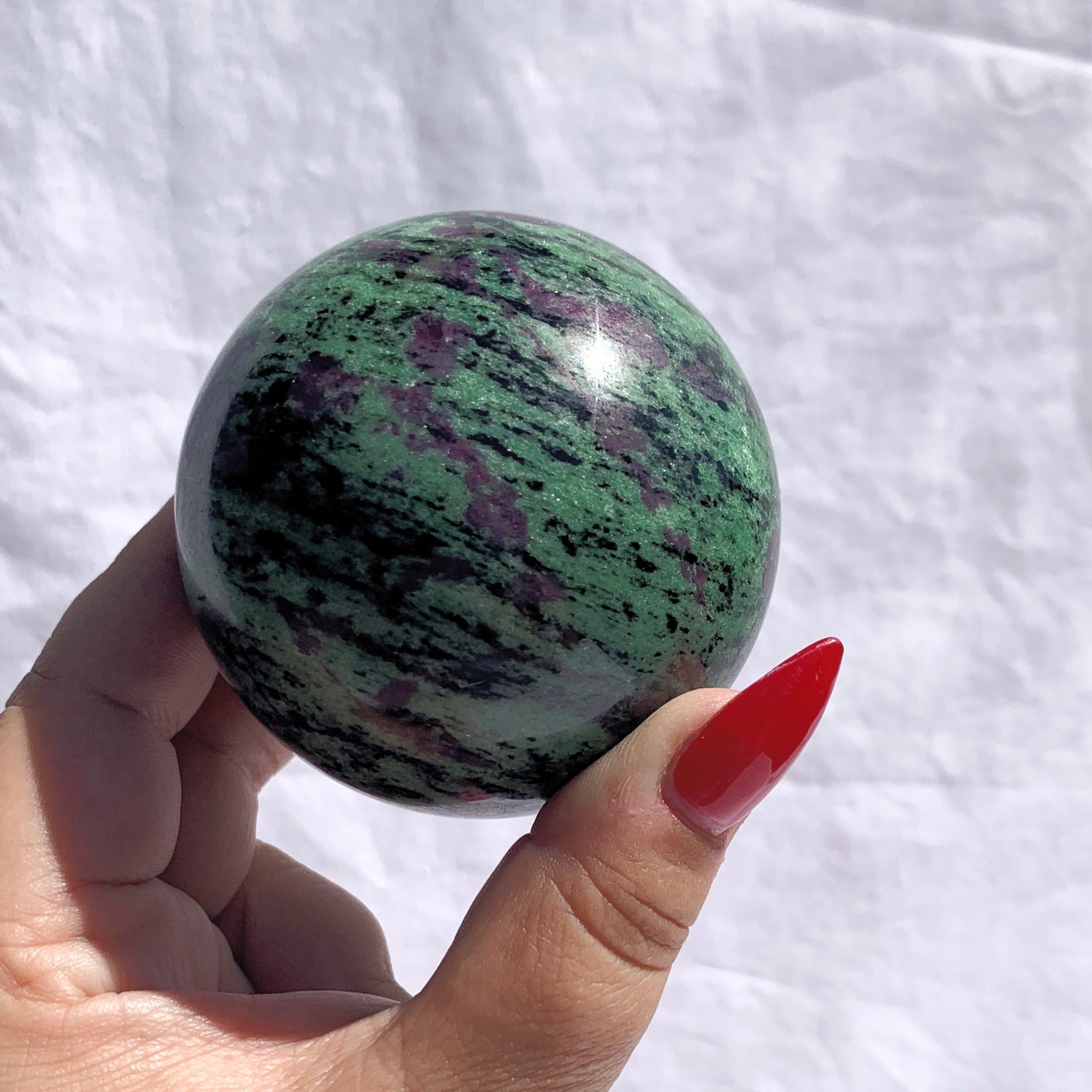 Ruby In Zoisite Sphere