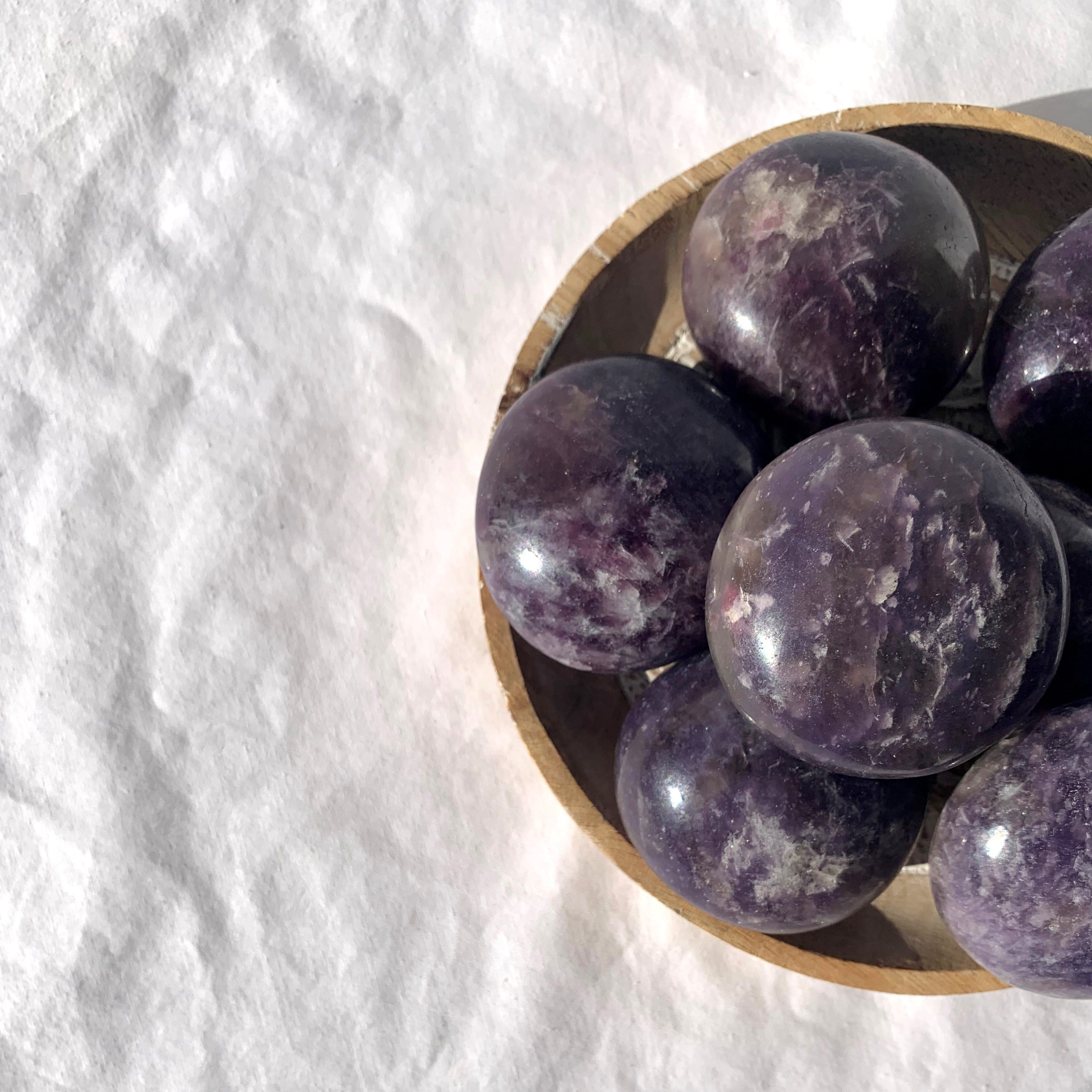 Lepidolite Palm Stone | Large