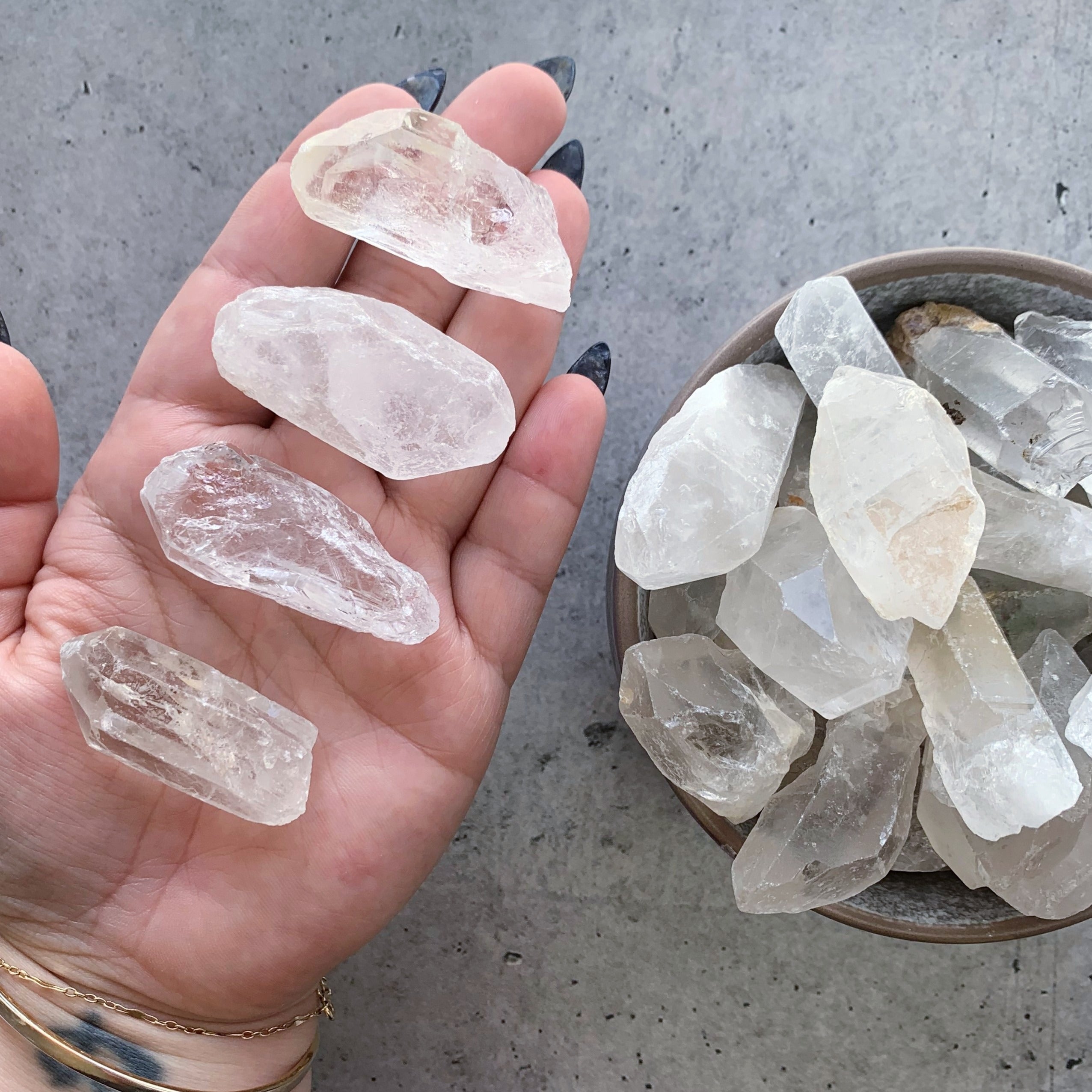 Clear Quartz Rough Natural Points | Small