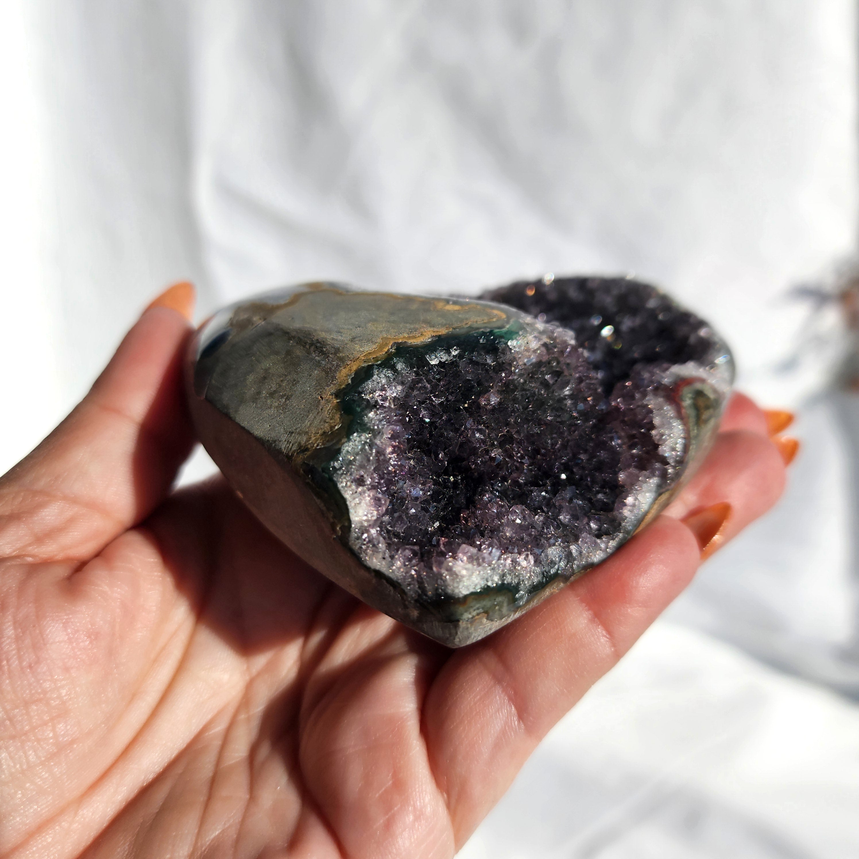 Amethyst Heart Cluster