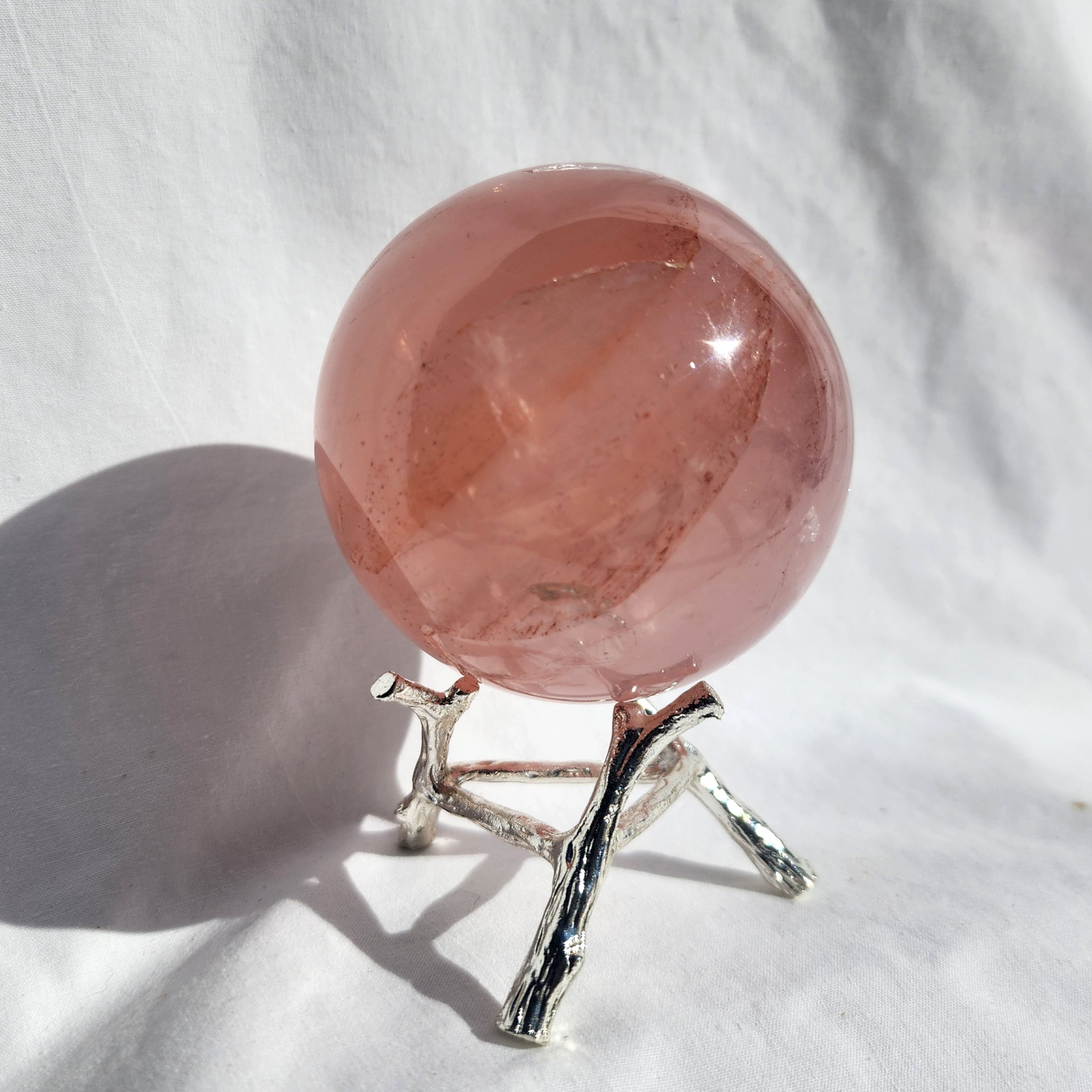 Fire Quartz & Rose Quartz Sphere