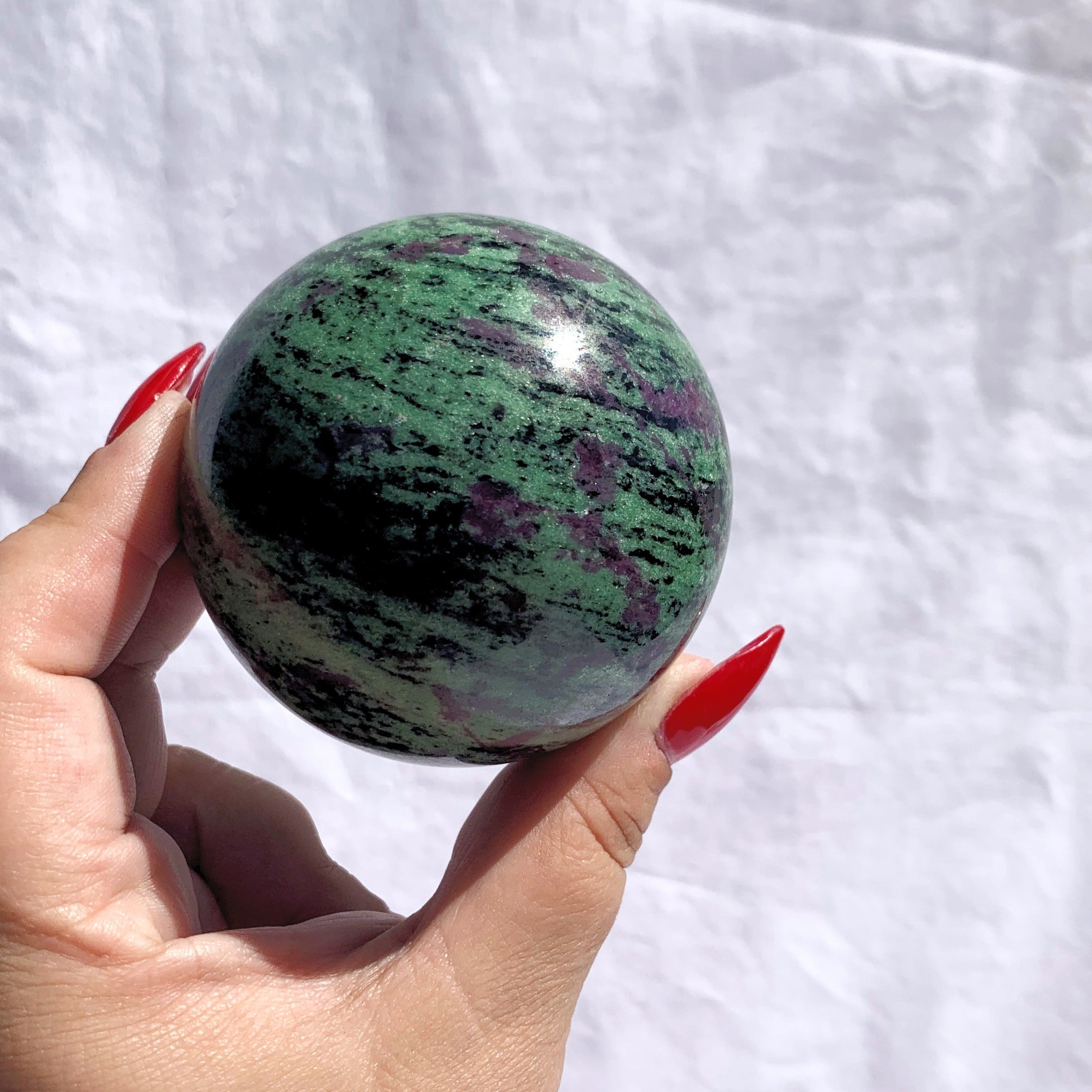 Ruby In Zoisite Sphere