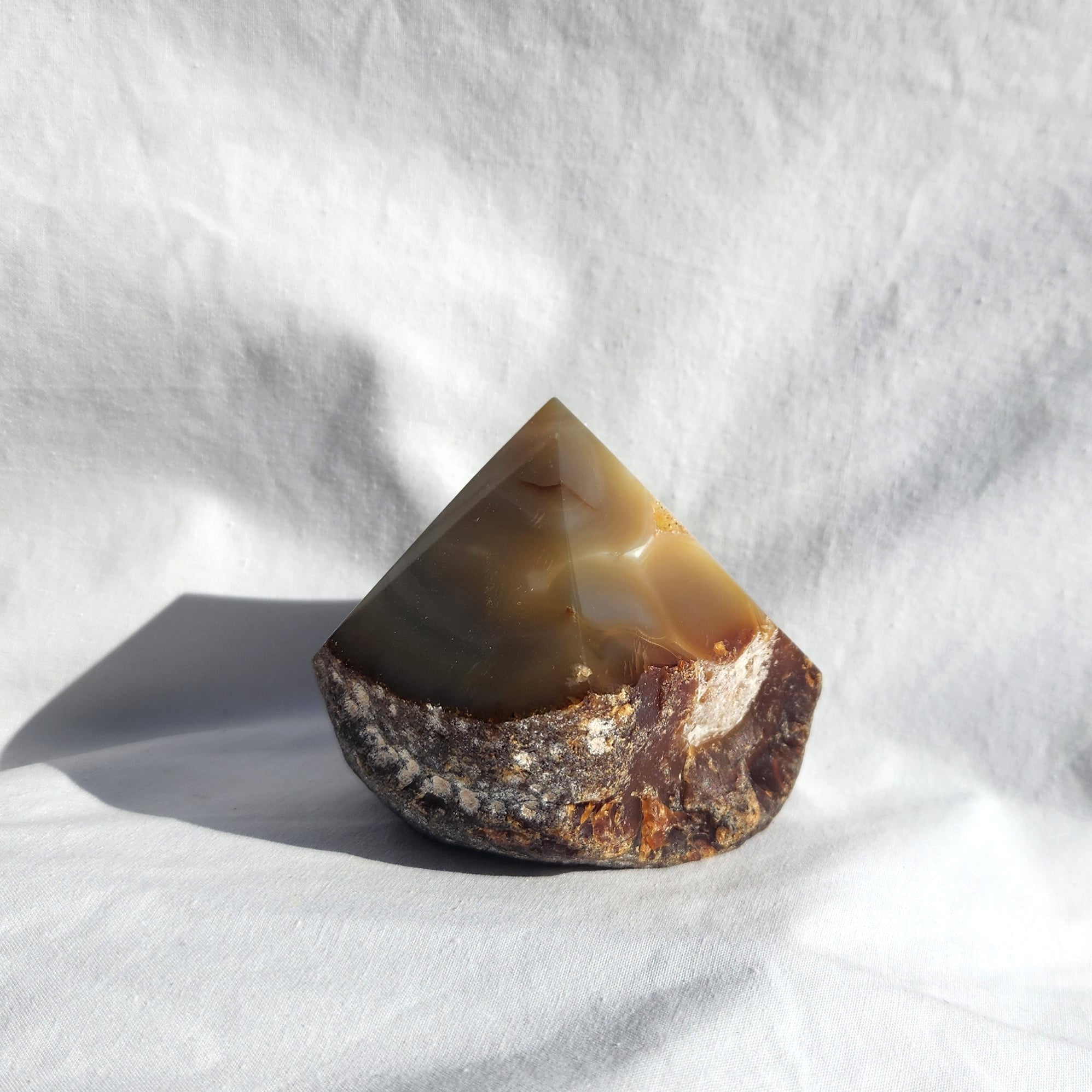 Natural Agate Flat Based Polished Point