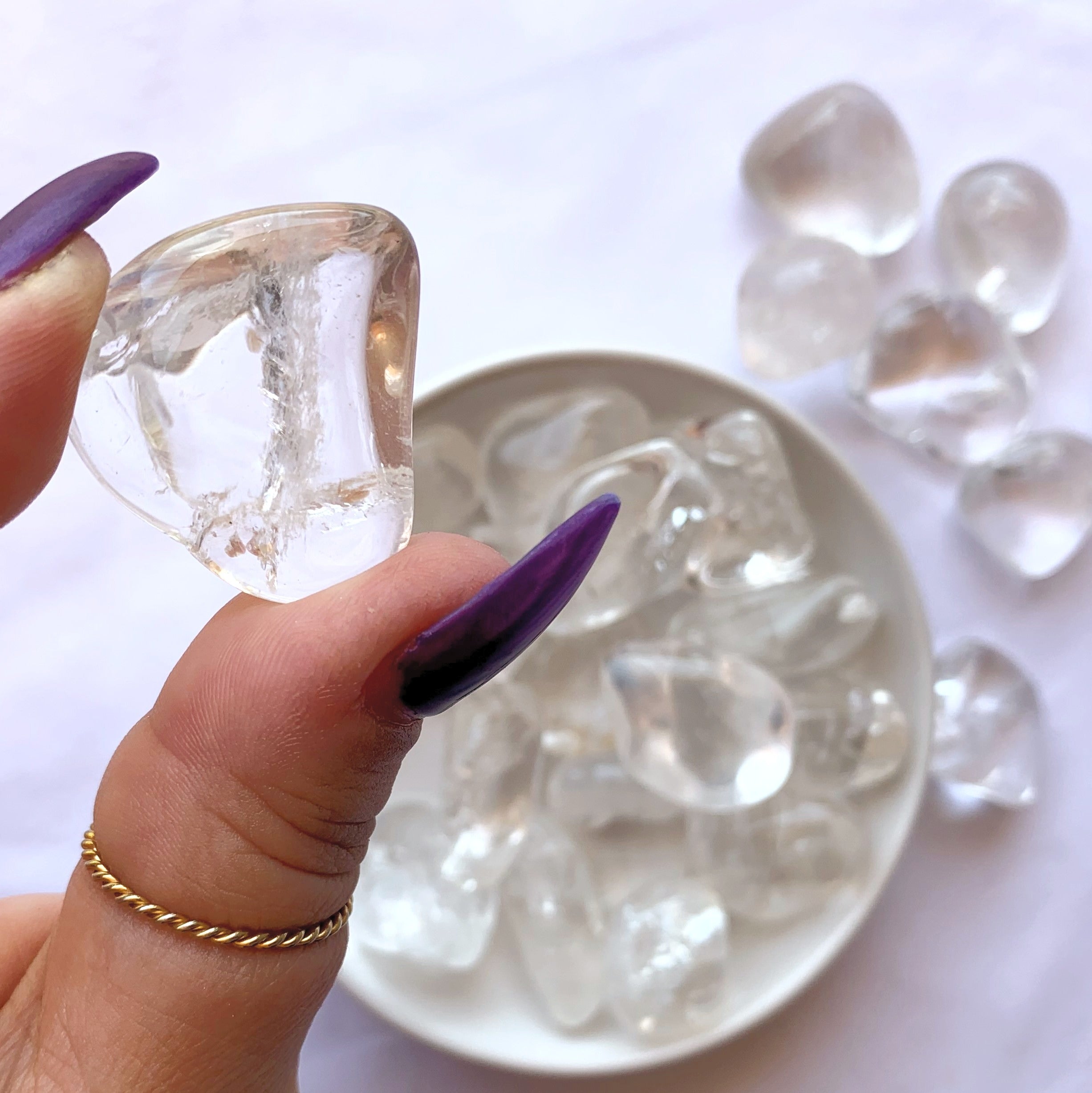 Clear Quartz Tumbles