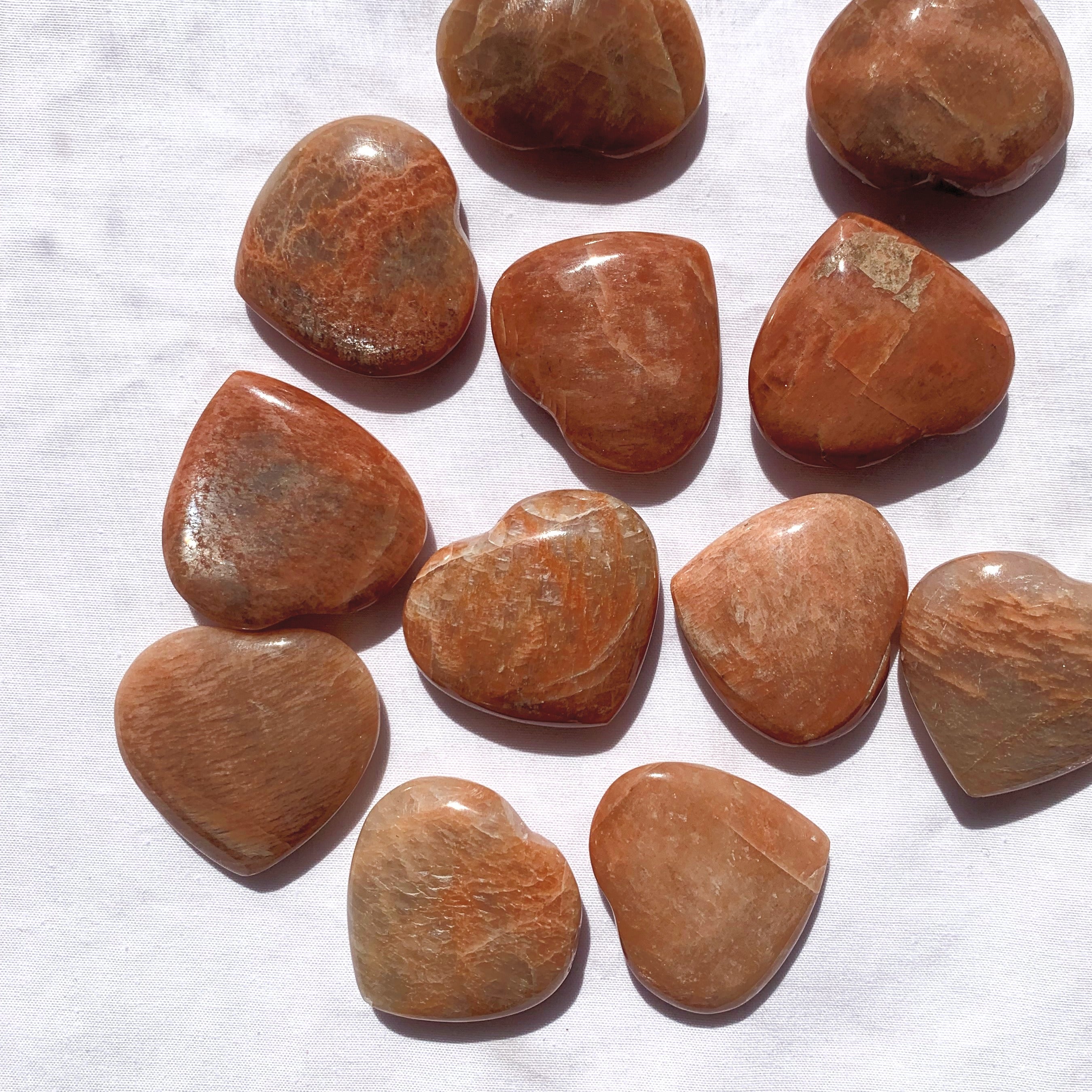 Peach Moonstone Heart | Small