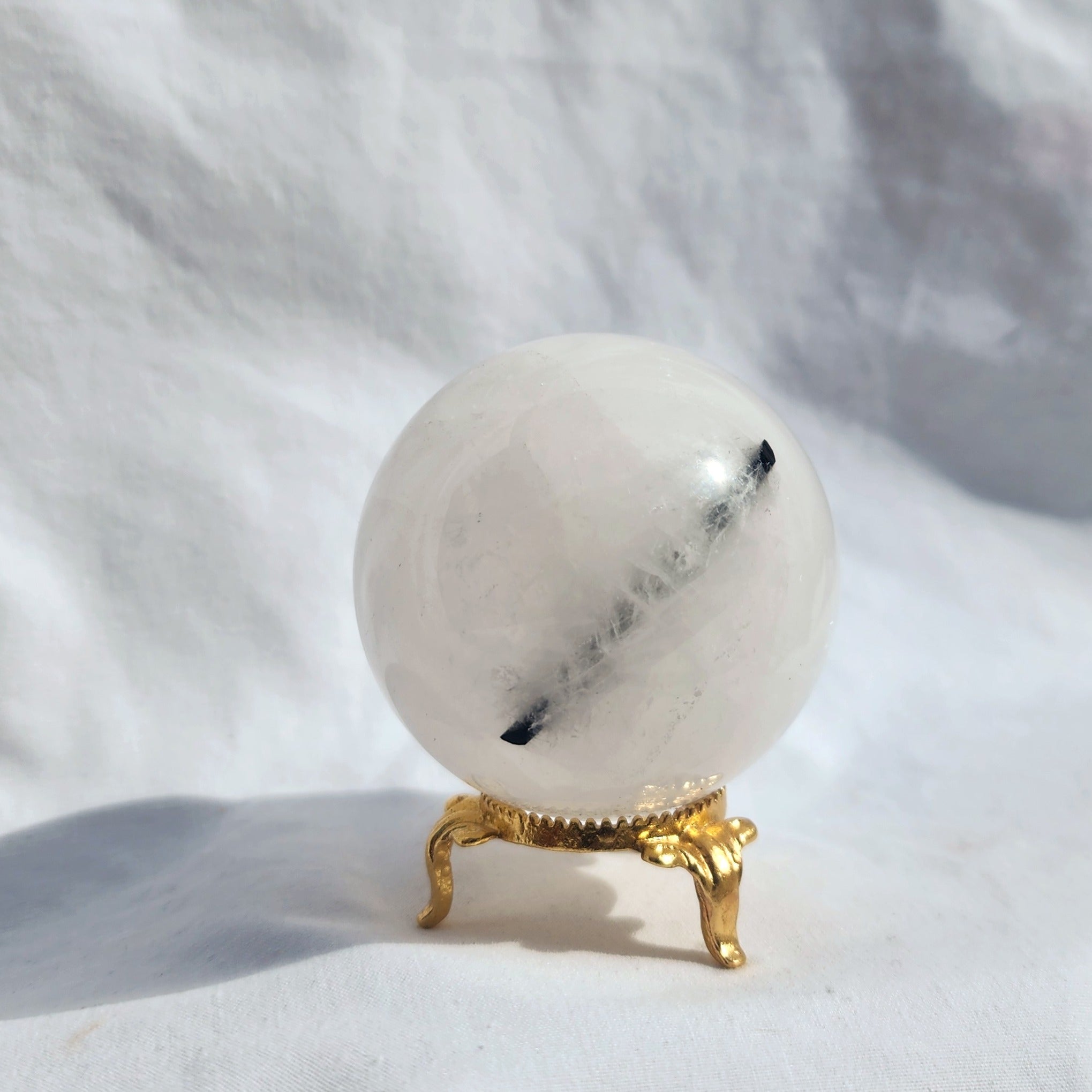 Tourmaline in Quartz Sphere