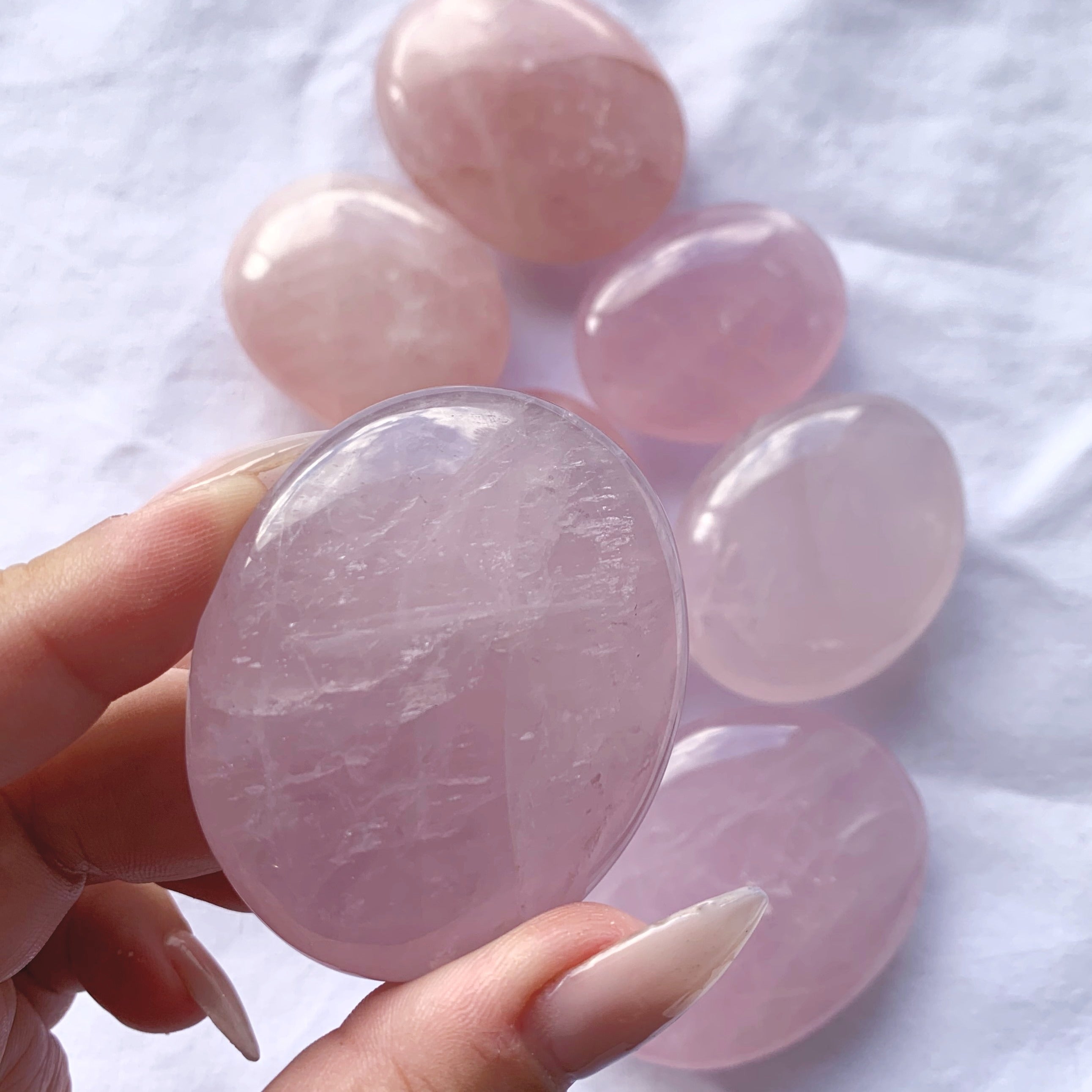 Rose Quartz Palmstone | Medium