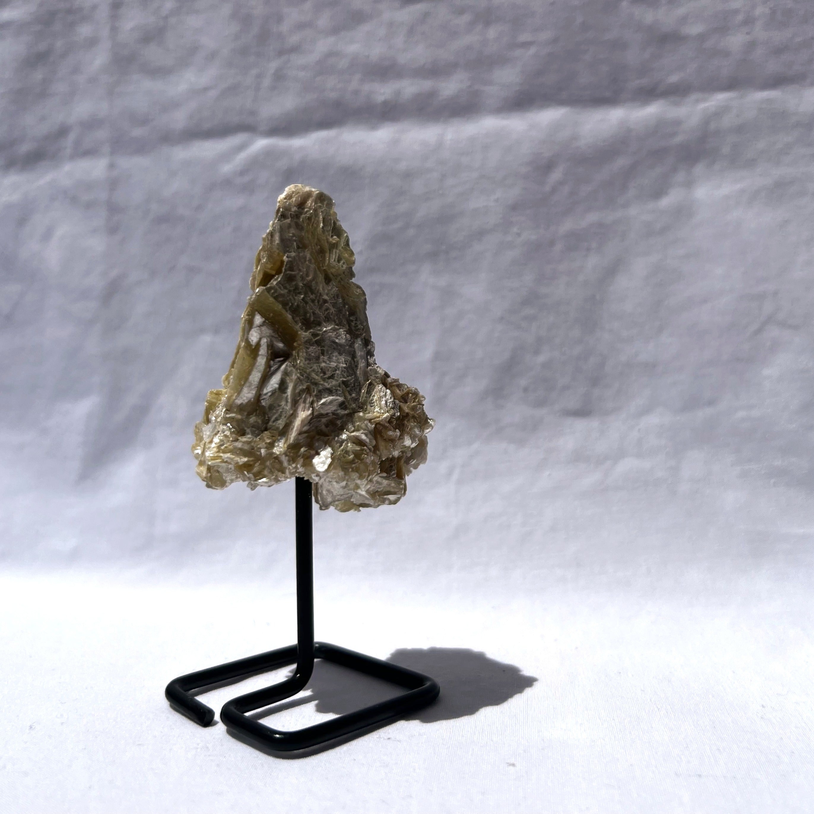 Golden Mica aka Muscovite on Stand
