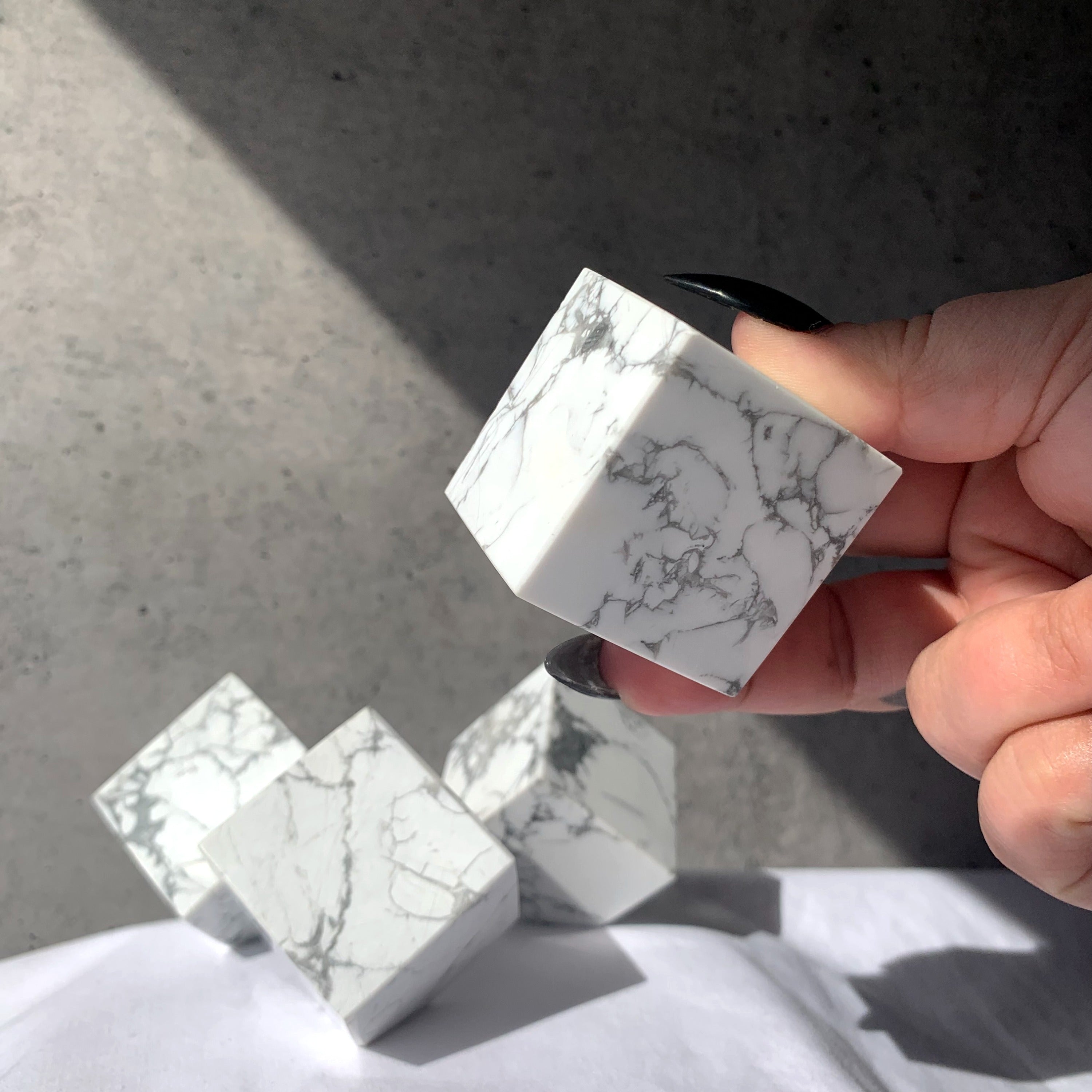 Howlite Cube