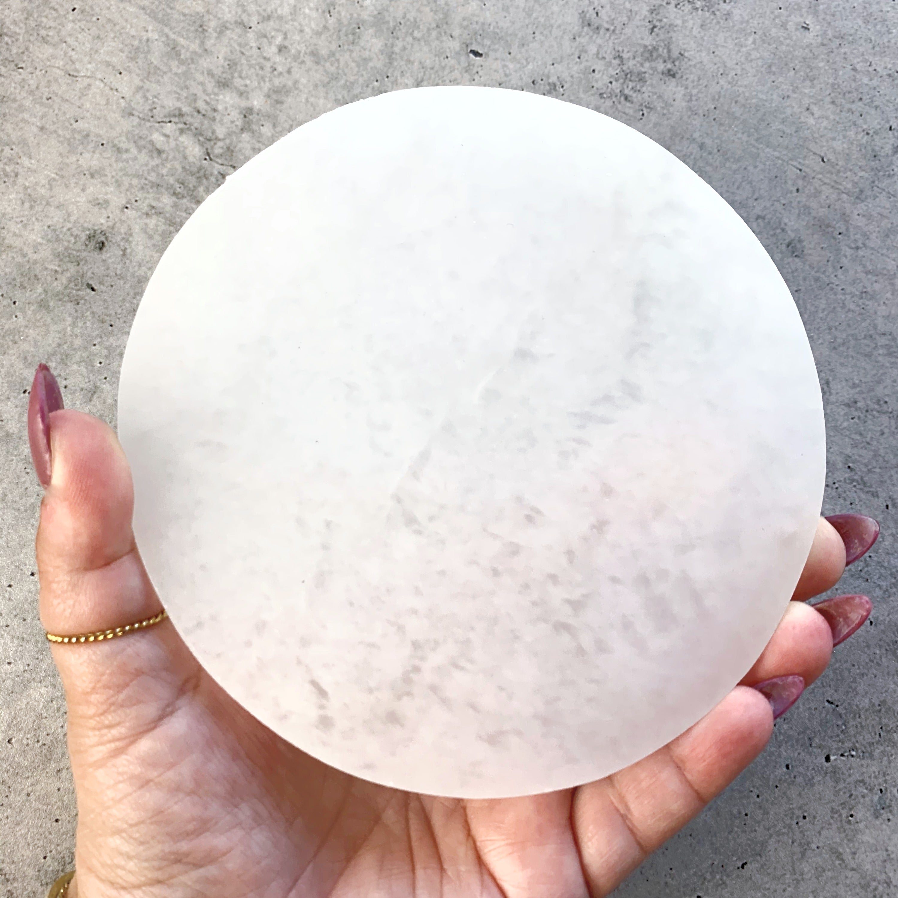 Selenite Round Charging Plate | Large