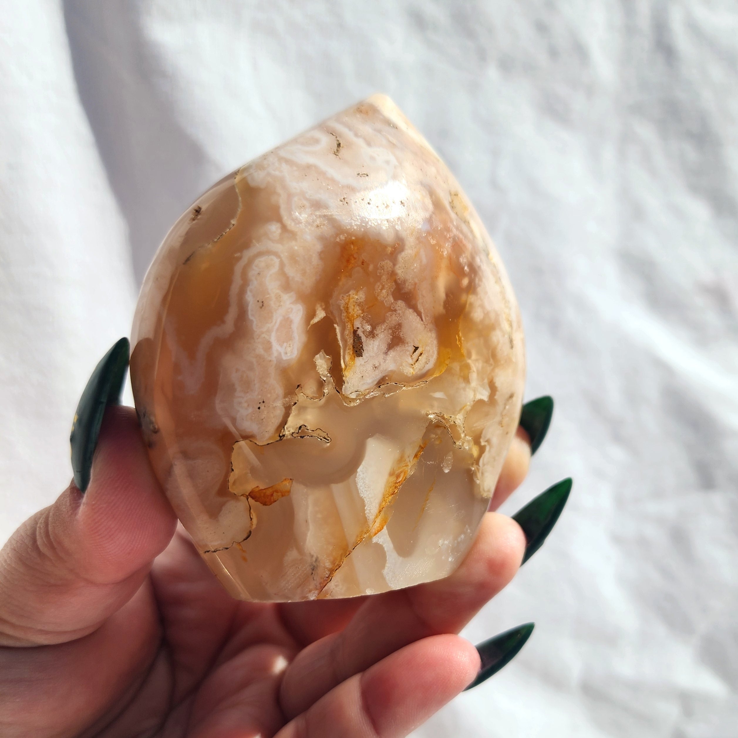 Flower Agate Freeform Flame