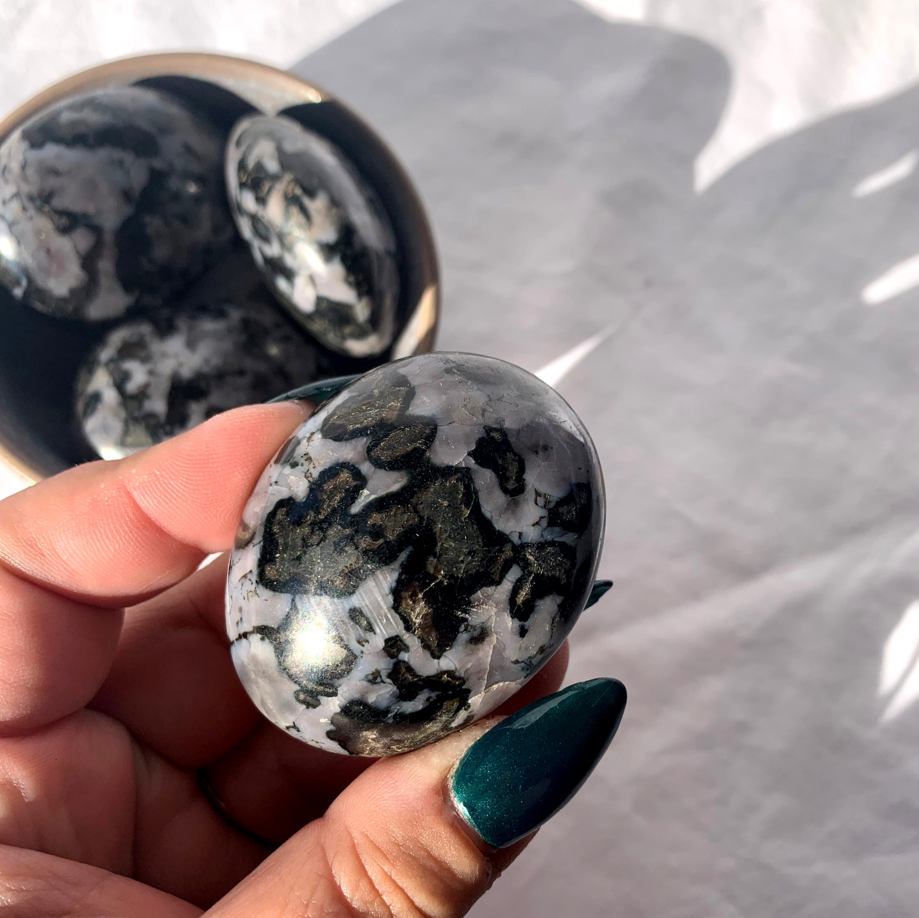 Indigo Gabbro (Mystic Merlinite) Palm Stone