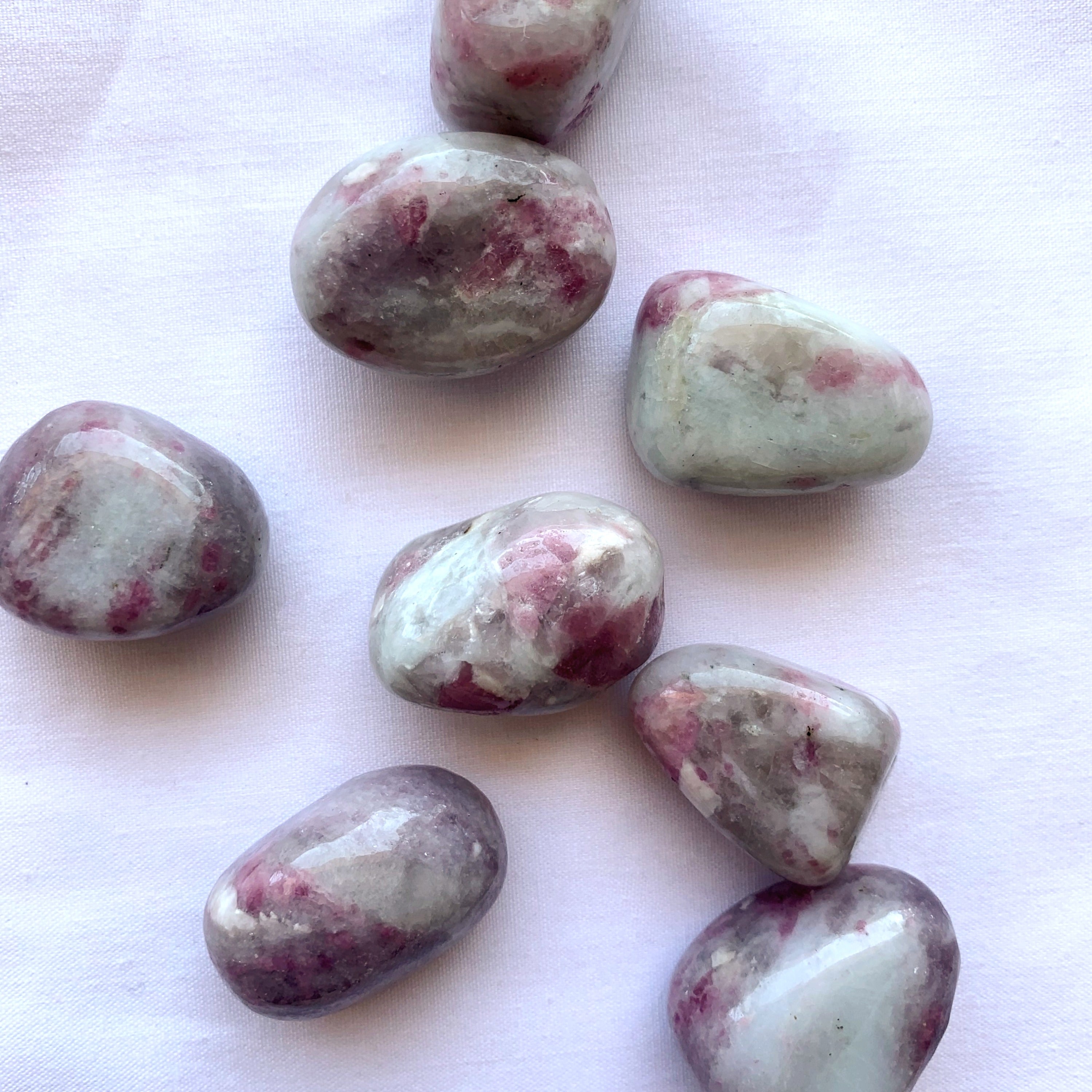 Pink Tourmaline in Quartz Tumble