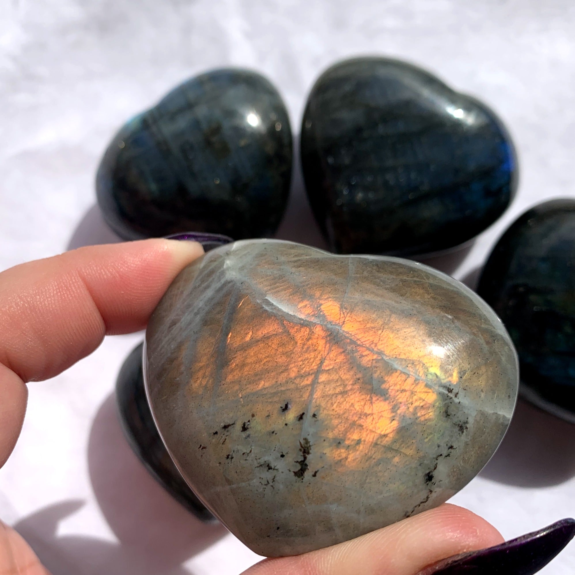 Labradorite Heart | Large