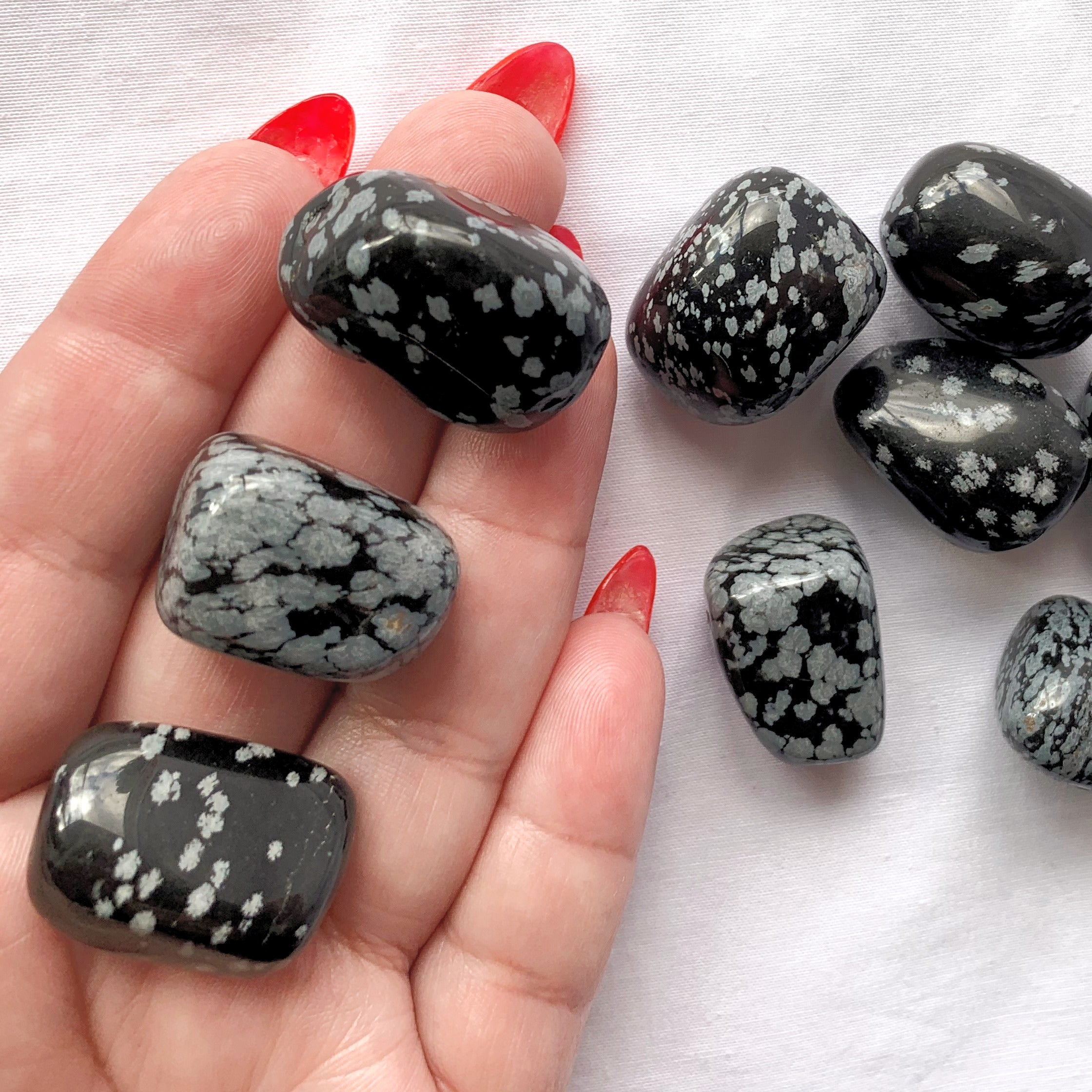Snowflake Obsidian Tumbles