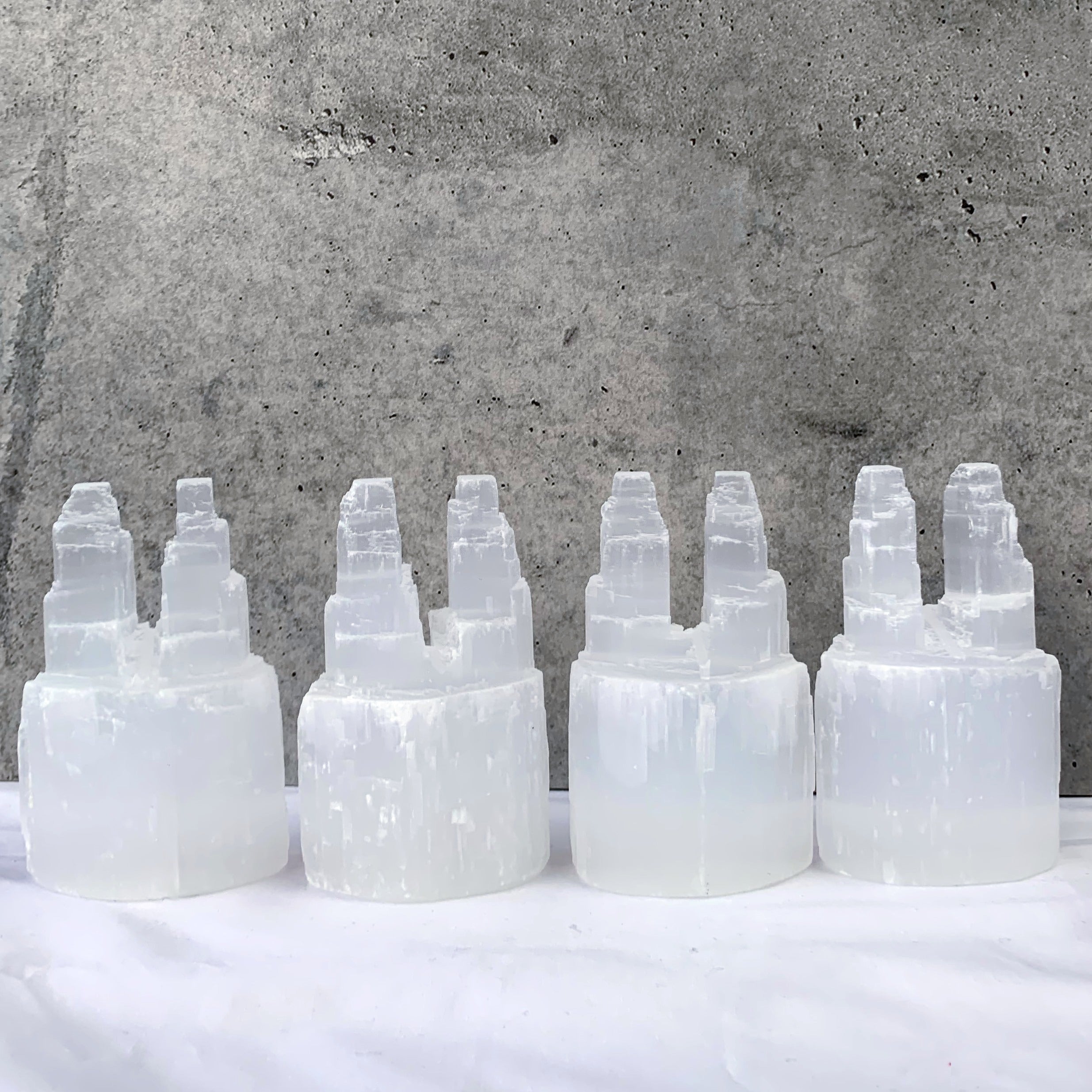 Selenite Twin Tower | Small