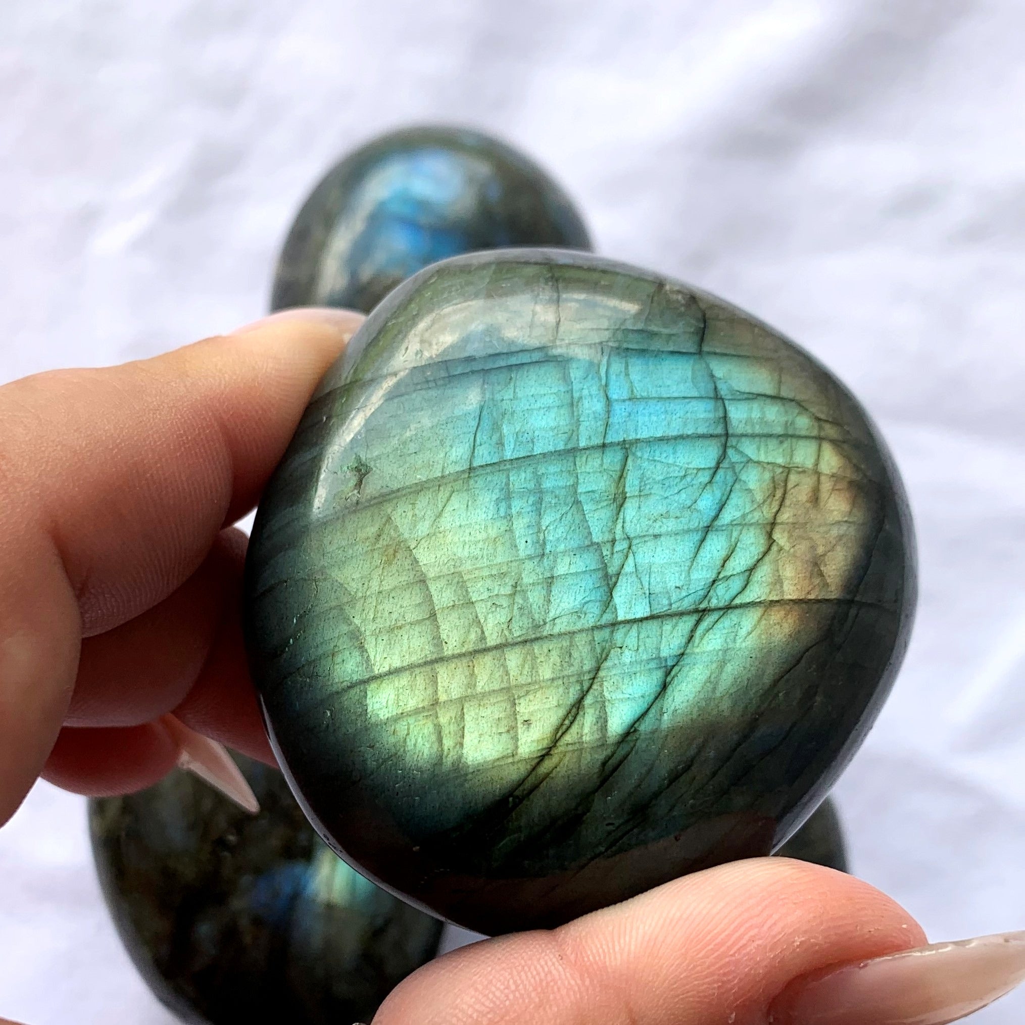 Labradorite Palm Stone | X-Large