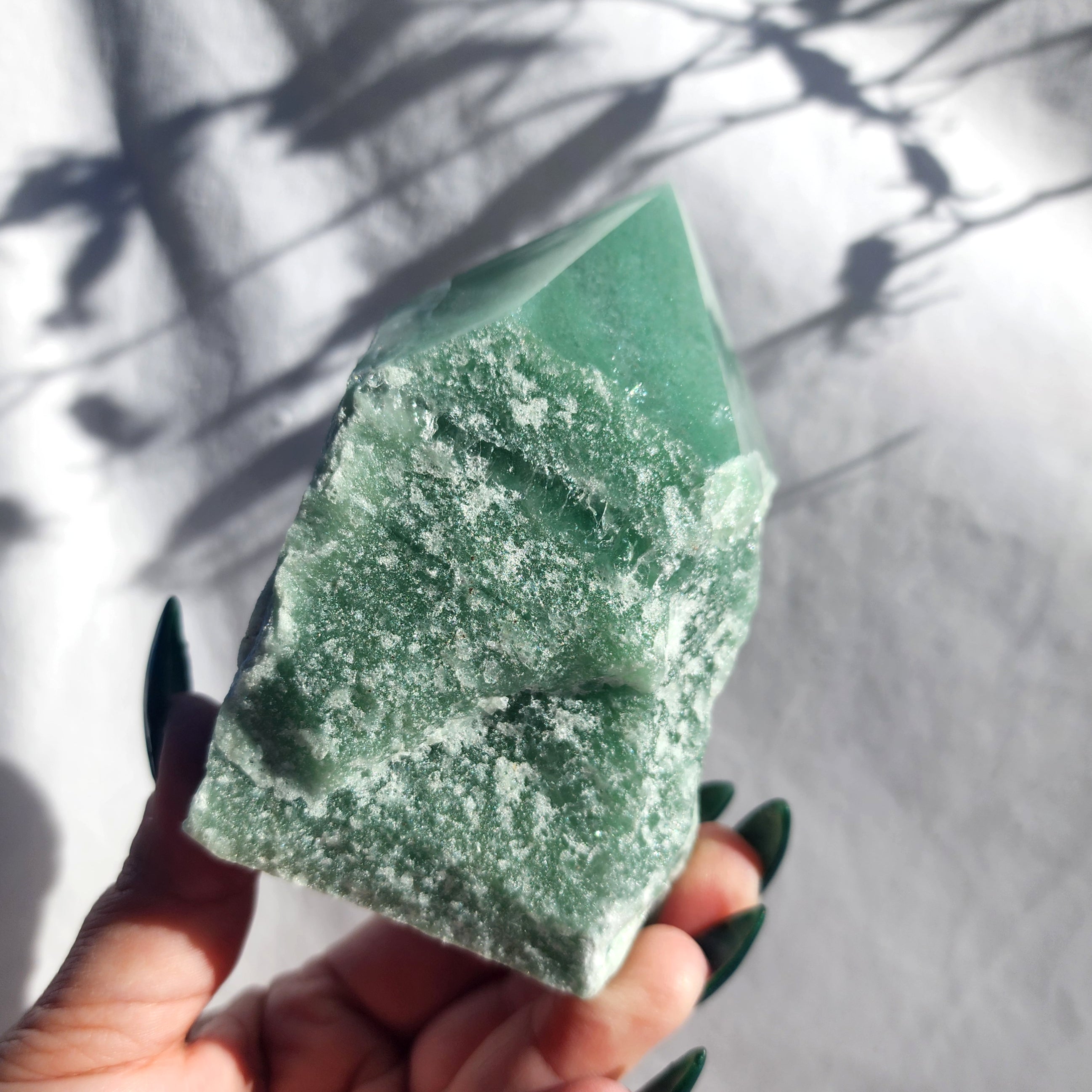 Green Aventurine Flat Base Polished Point