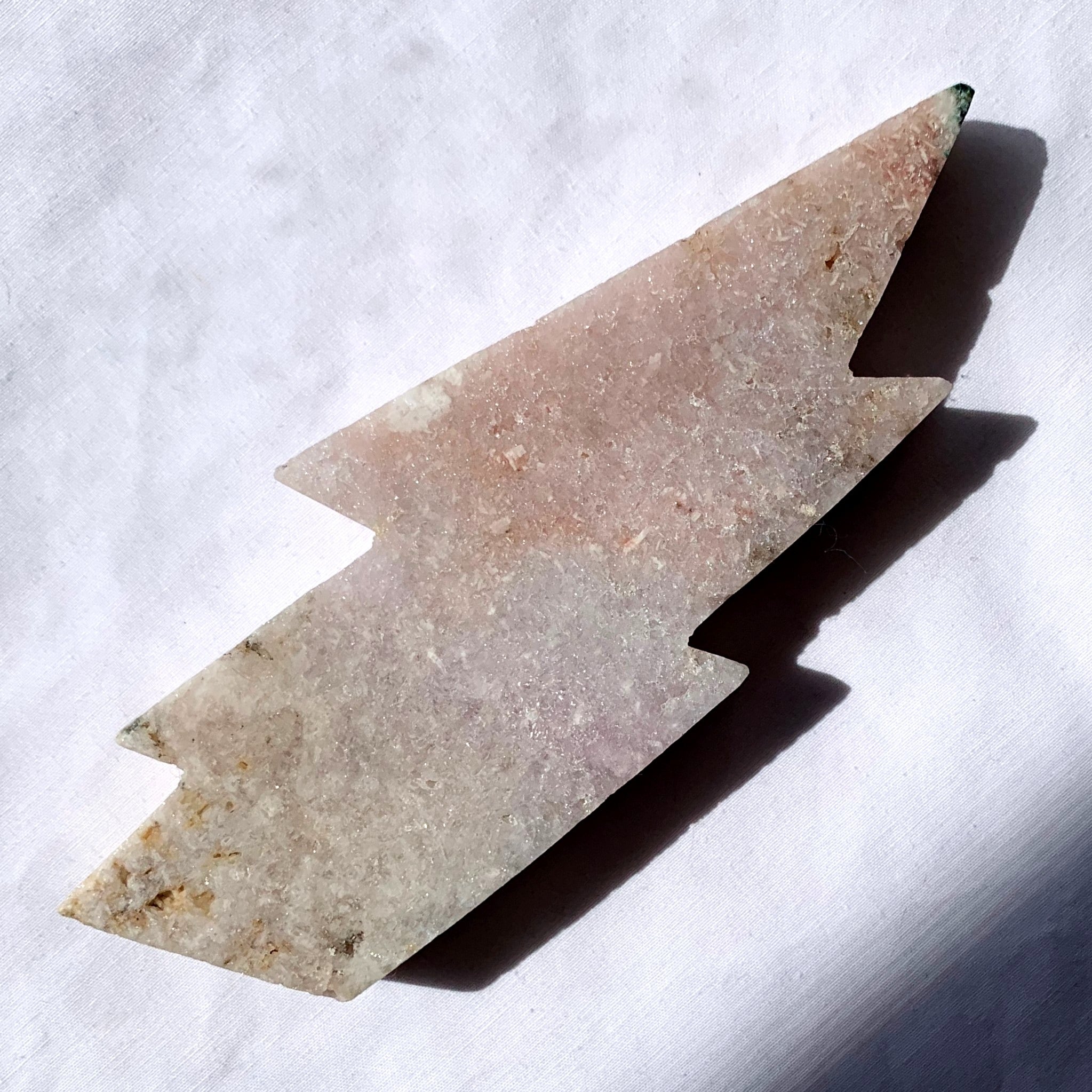 Pink Amethyst Lightning Bolt