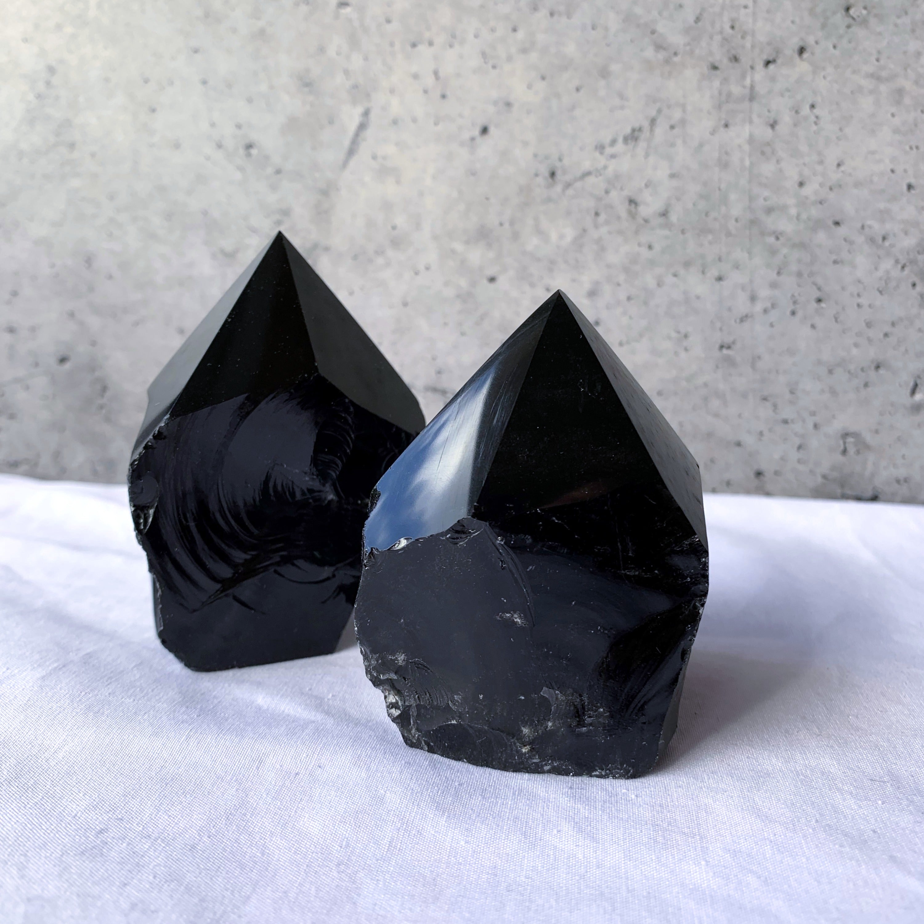 Black Obsidian Flat Base Polished Point