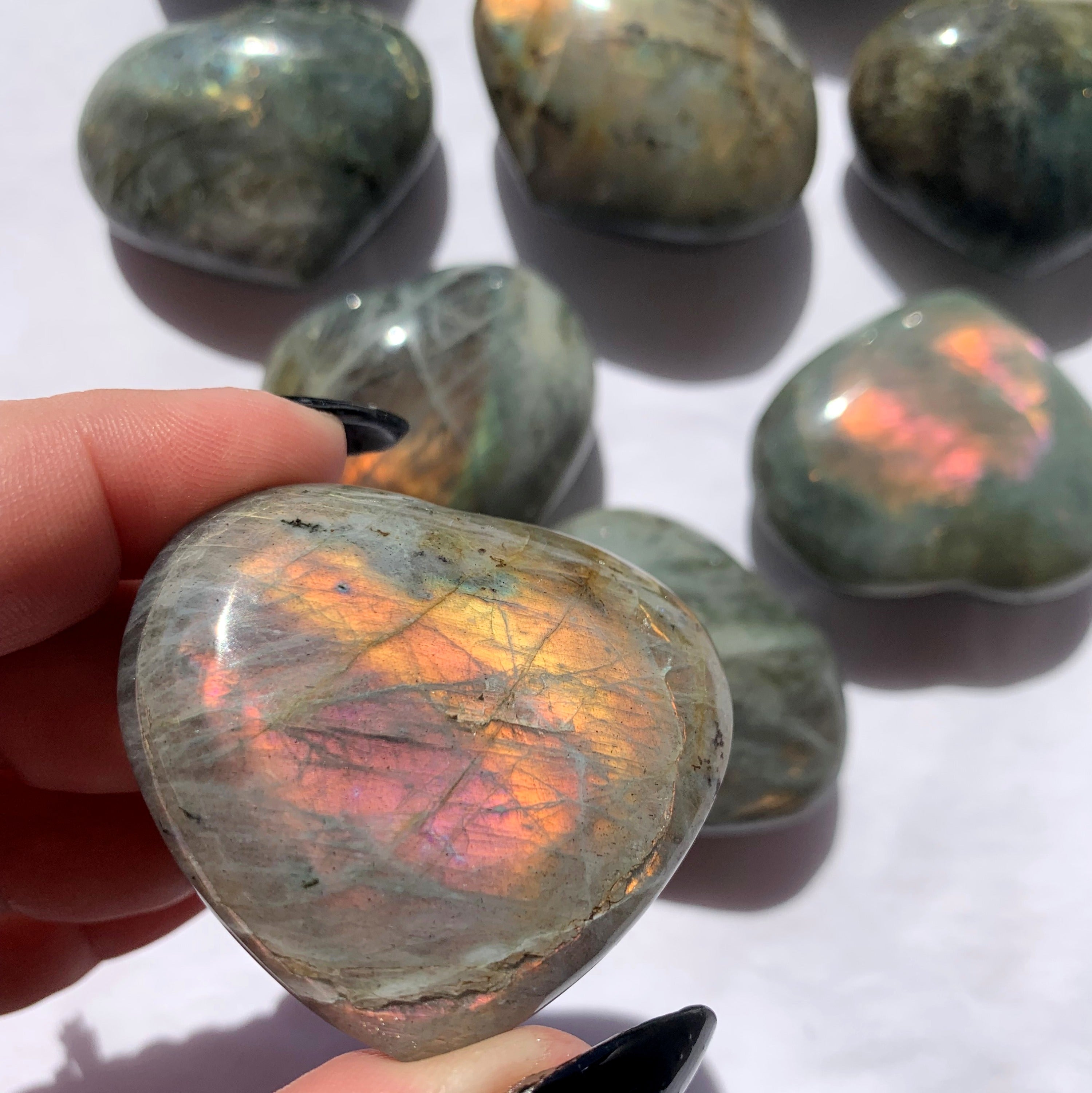 Labradorite Heart | Medium