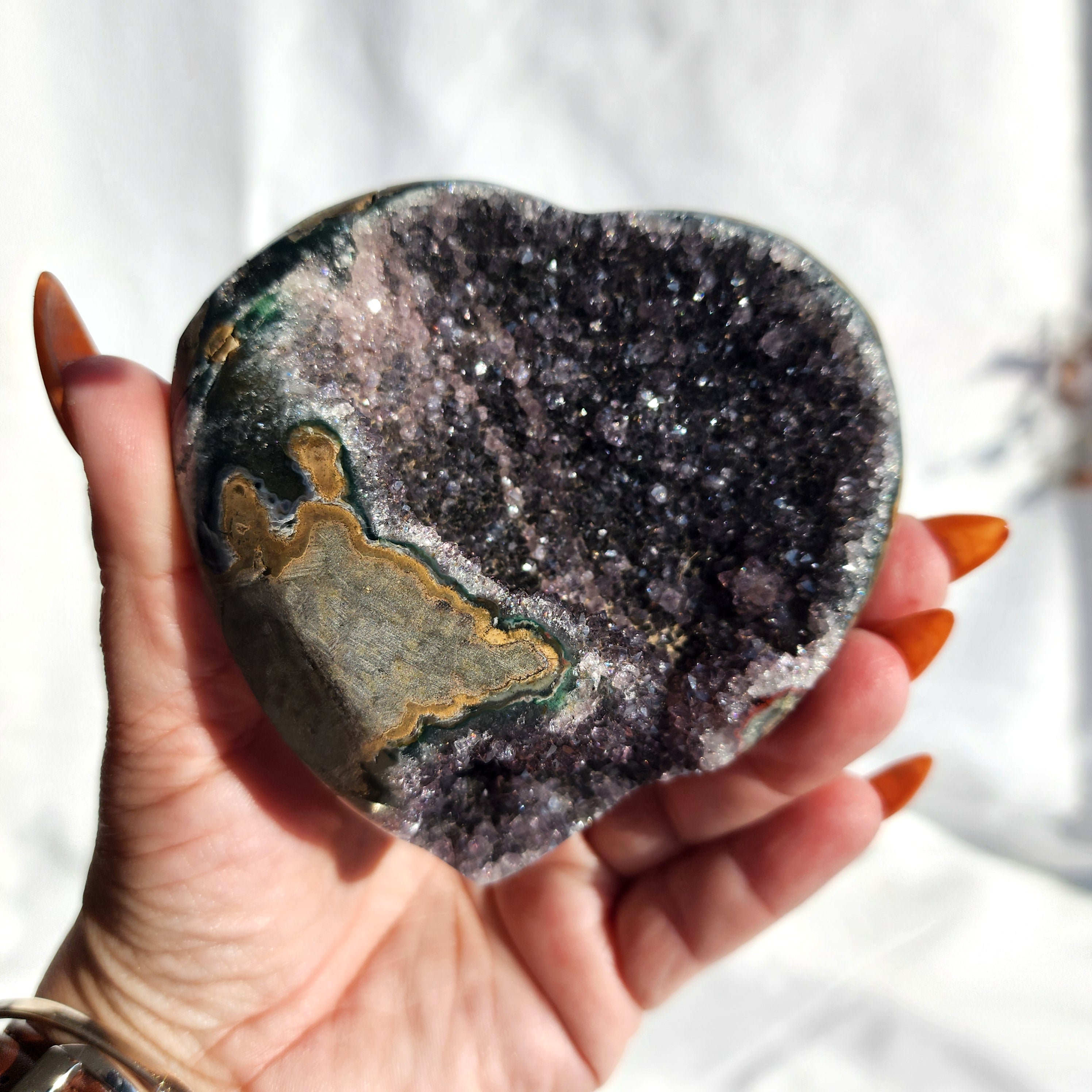 Amethyst Heart Cluster