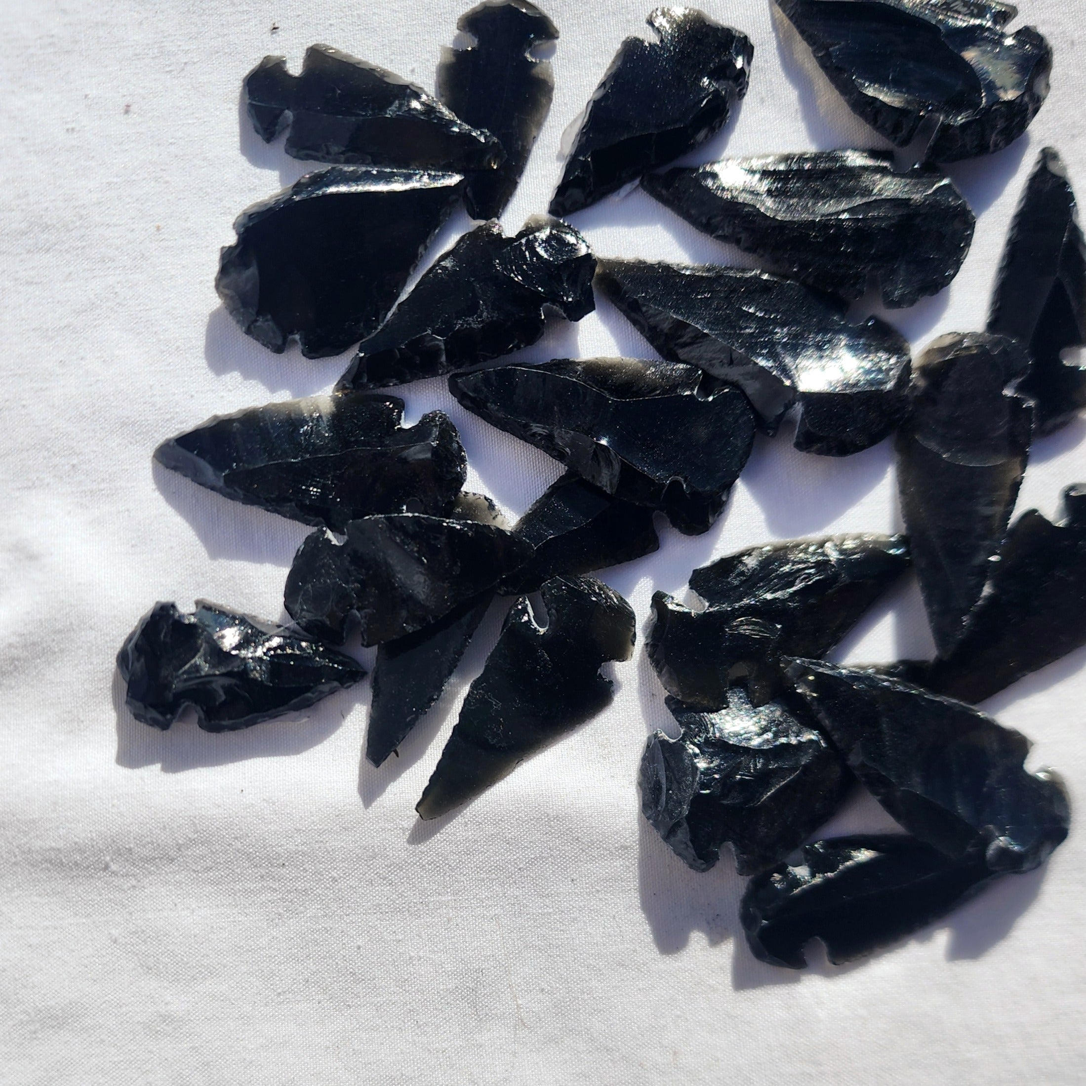 Black Obsidian Arrow Heads