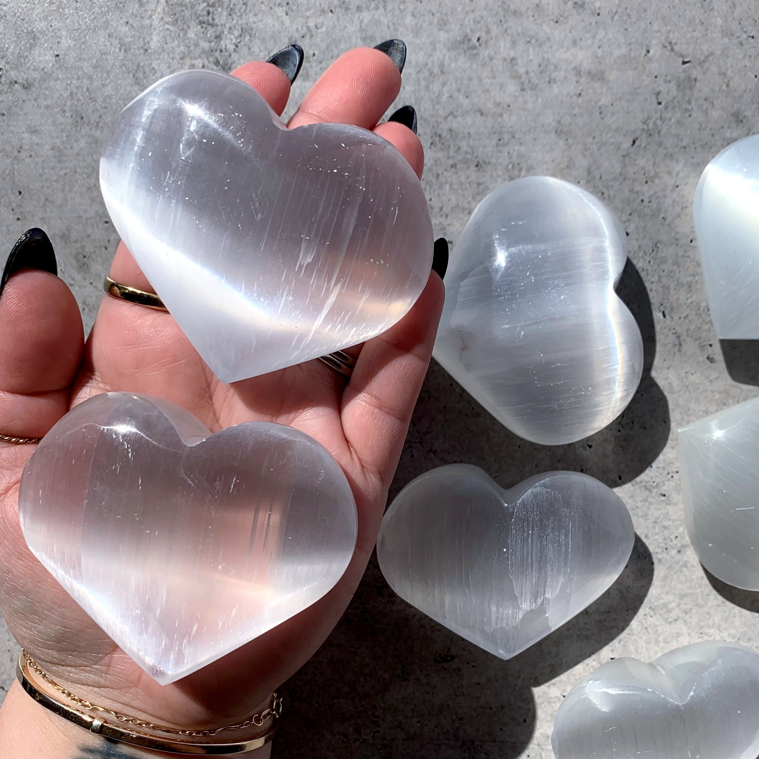 Selenite Heart | Large