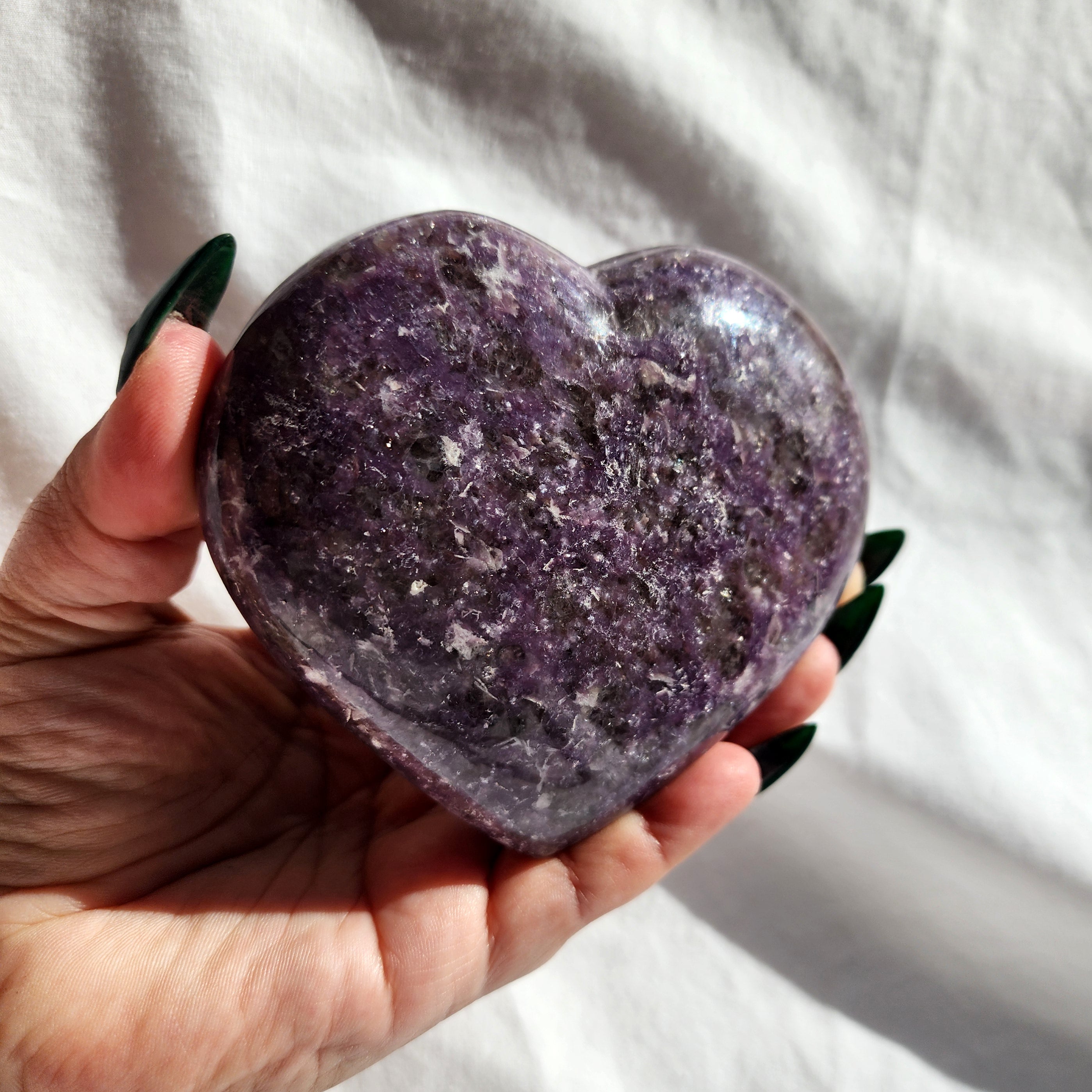 Lepidolite Heart