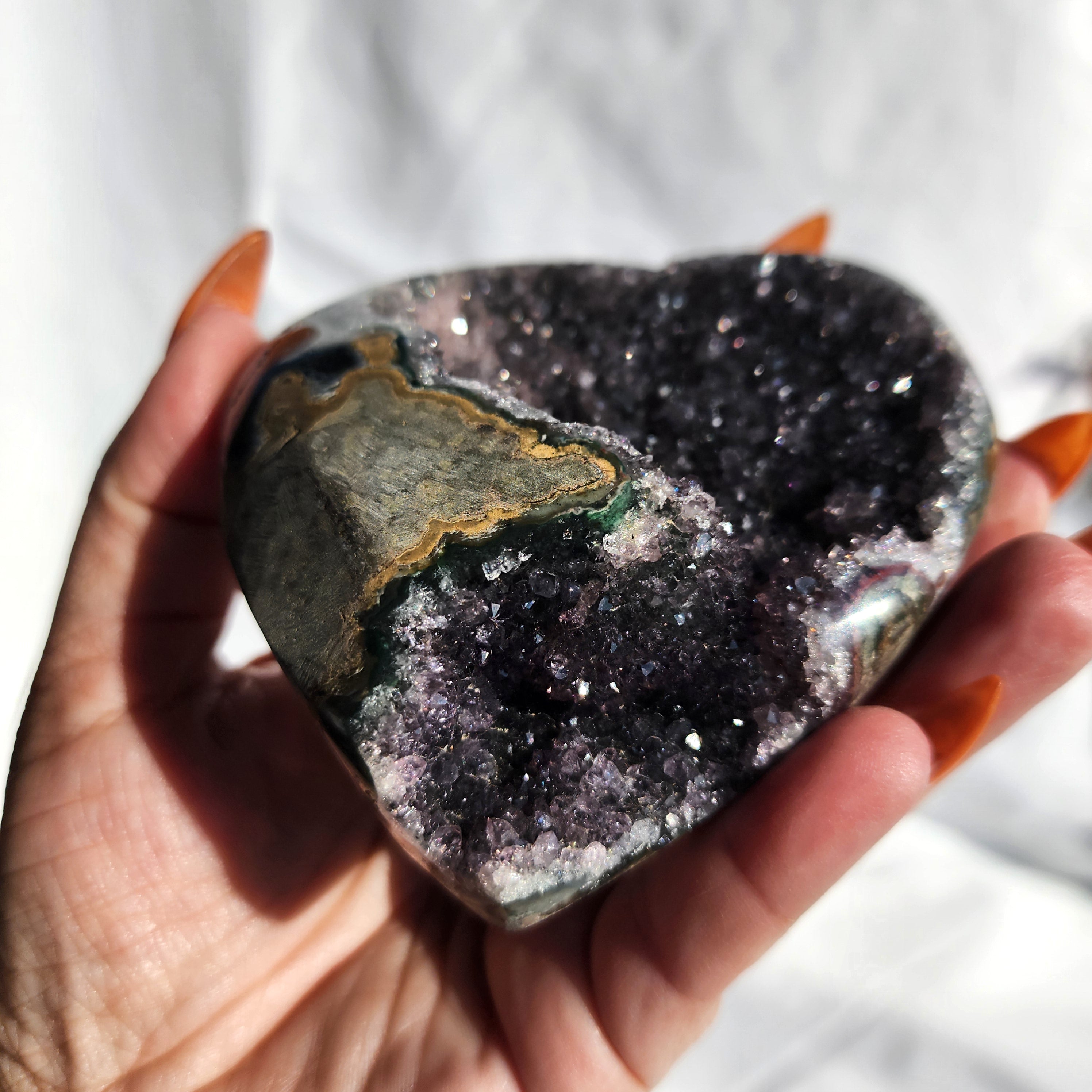 Amethyst Heart Cluster