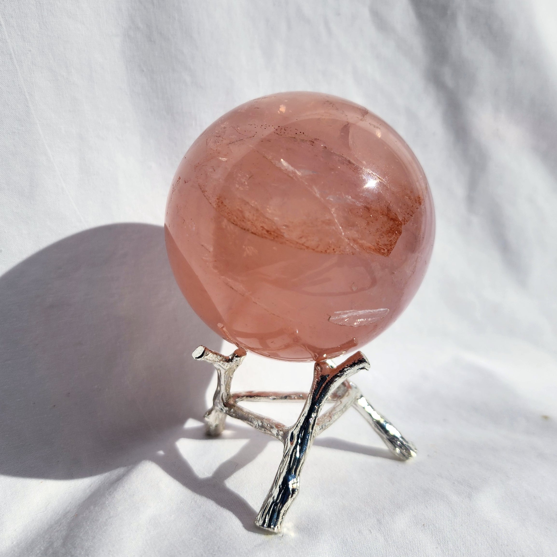 Fire Quartz & Rose Quartz Sphere