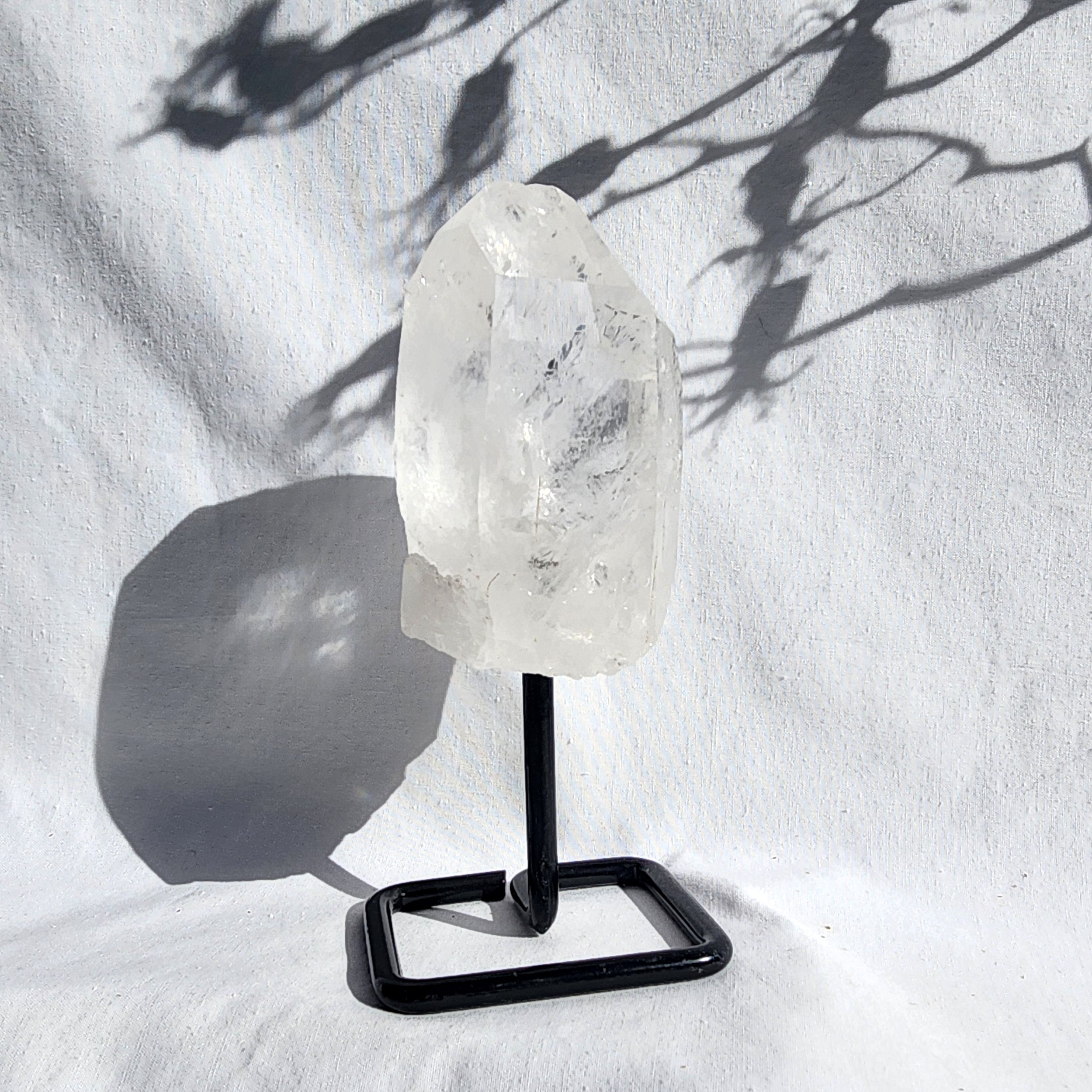 Clear Quartz Raw Point on Stand